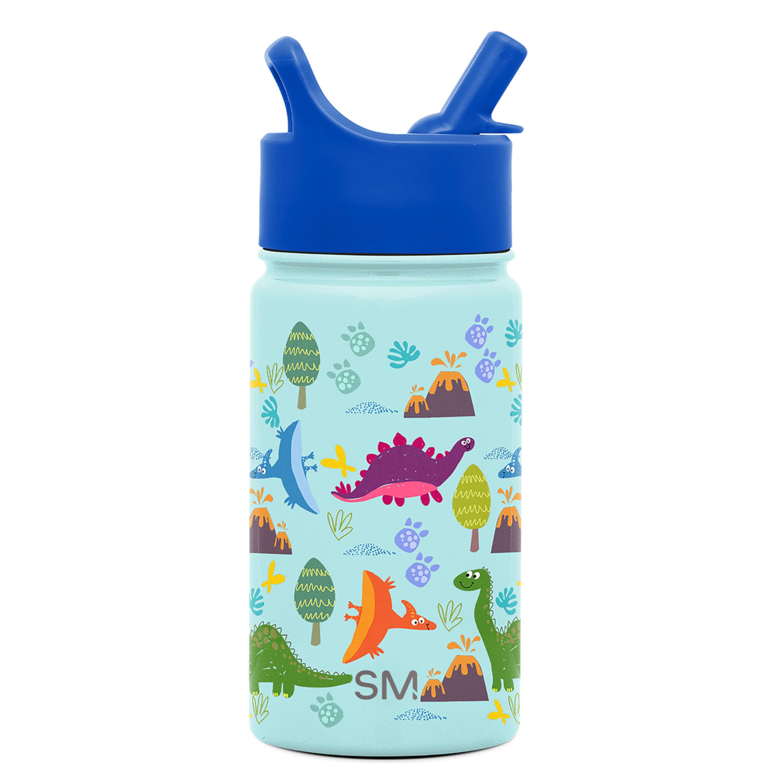 Simple Modern Kids Summit Water Bottle with Straw Lid | Curious George 14oz Stainless Steel Cup Insulated Tumbler for Toddlers, 