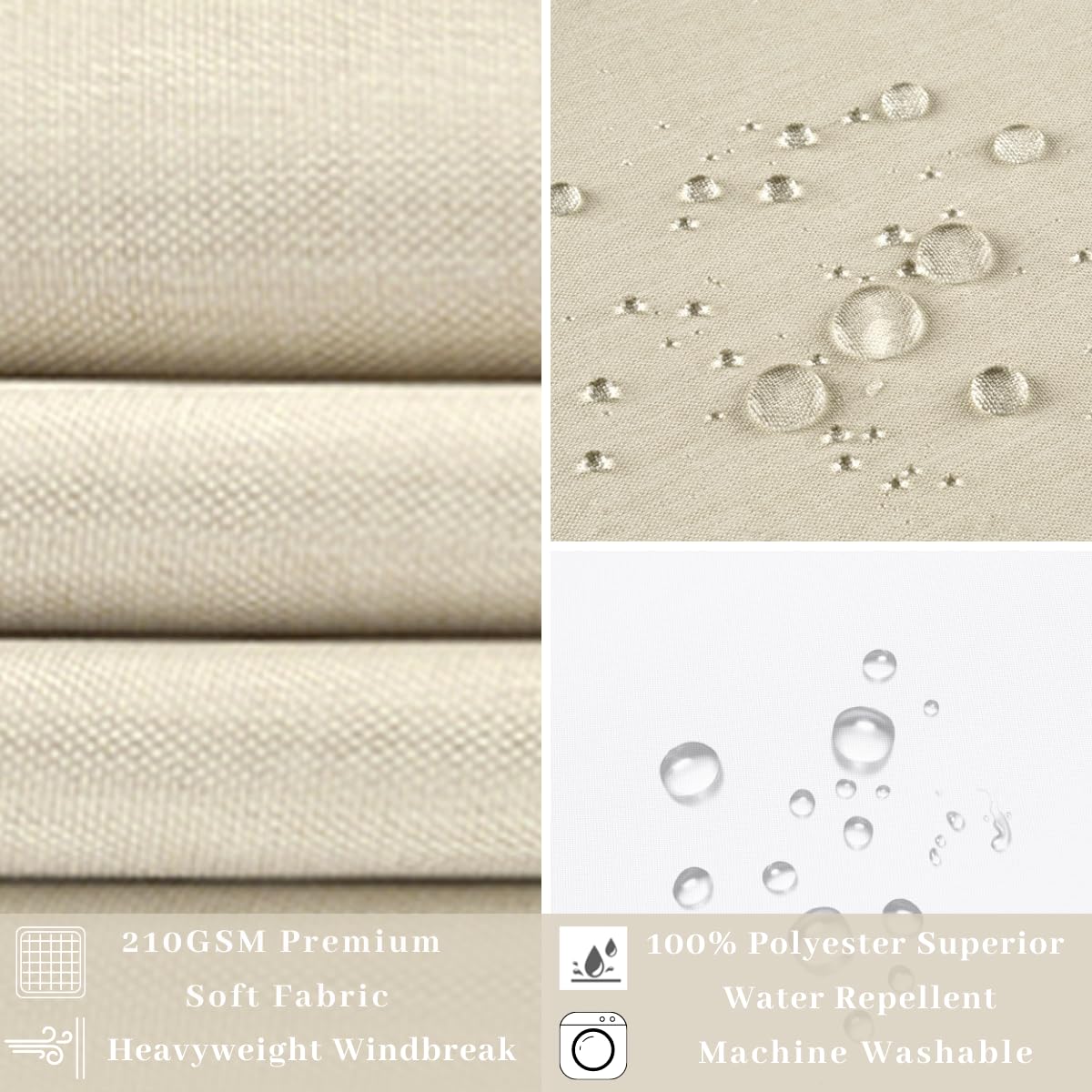 Ecoehoe 71W X86   H Fabric Hook Free Shower Curtain Long With Polyester Magnet Snap-In Liner-Top See Through With Mesh Window Li