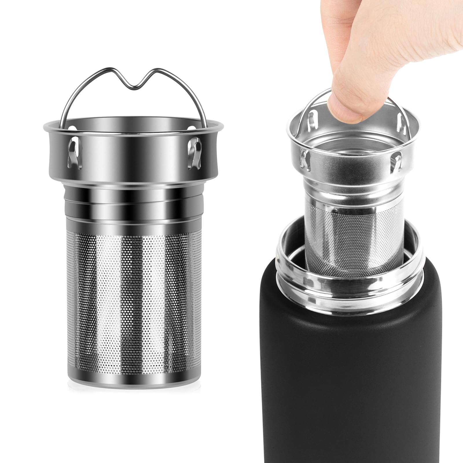 Linkidea 2 Pack Water Bottle Tea Infuser for Loose Leaf Tea, Compatible with CamelBak Chute Mag, Carry Cap 20oz/25oz/32oz/40oz A