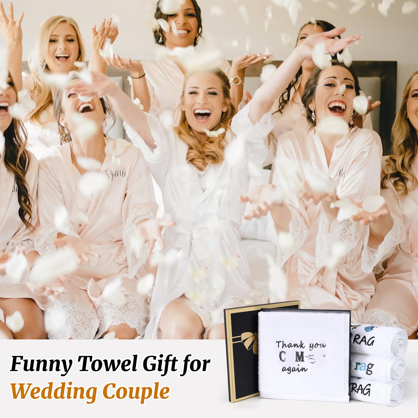 Men Embroidered Hand Towel Wedding Boyfriend Anniversary Valentines Day For Guys Him 1 2 3 5 7 10 20 25 40 50 Year Couple Husban