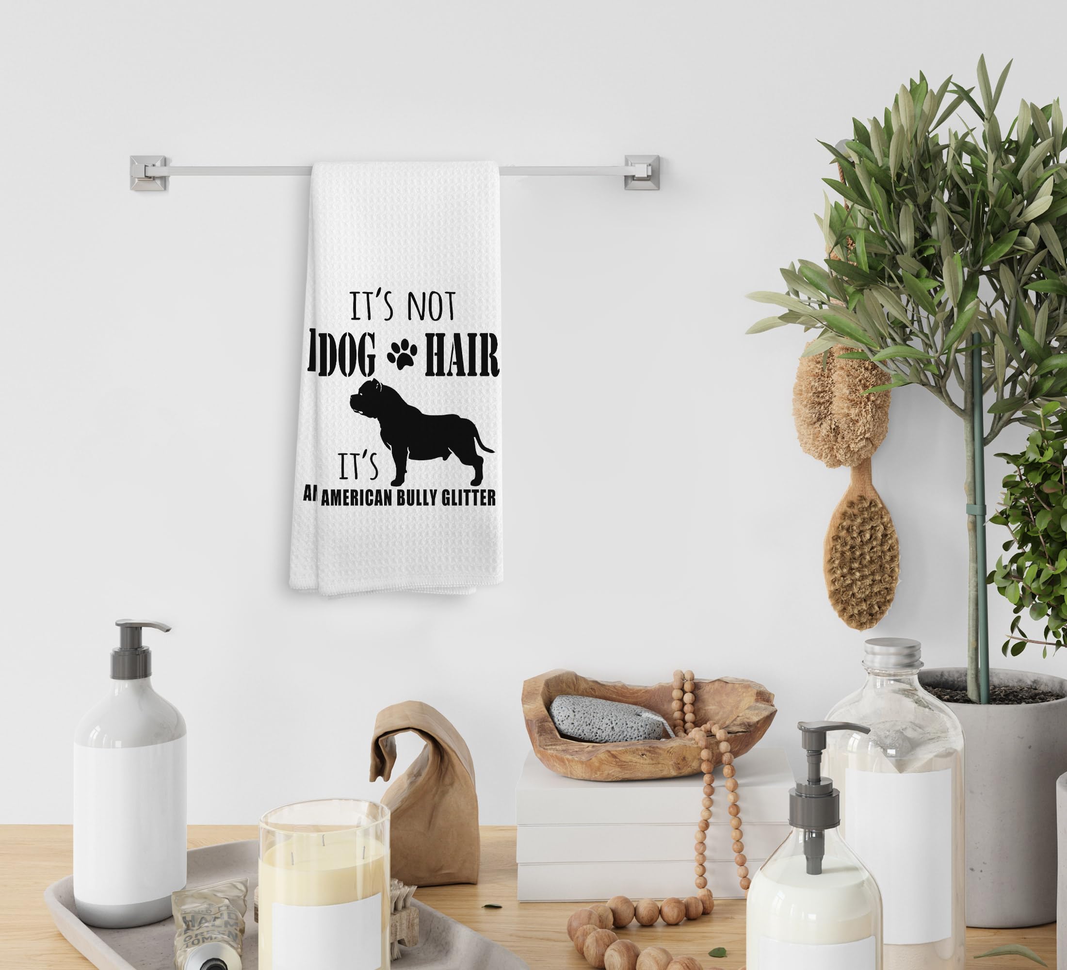 NOQL American Bully Kitchen Towels and Dishcloths, American Bully Gifts, Pitbull Gifts, Pitbull Mom Decor, Dog Lover Gifts, Dog