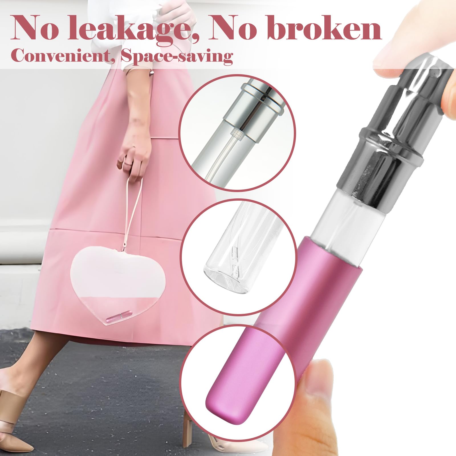 Obsgumu 4Pcs Mini Perfume Travel Bottle, Perfume Atomiser Refillable, 5Ml Spray Bottles, Portable For Travel Holiday Women Man
