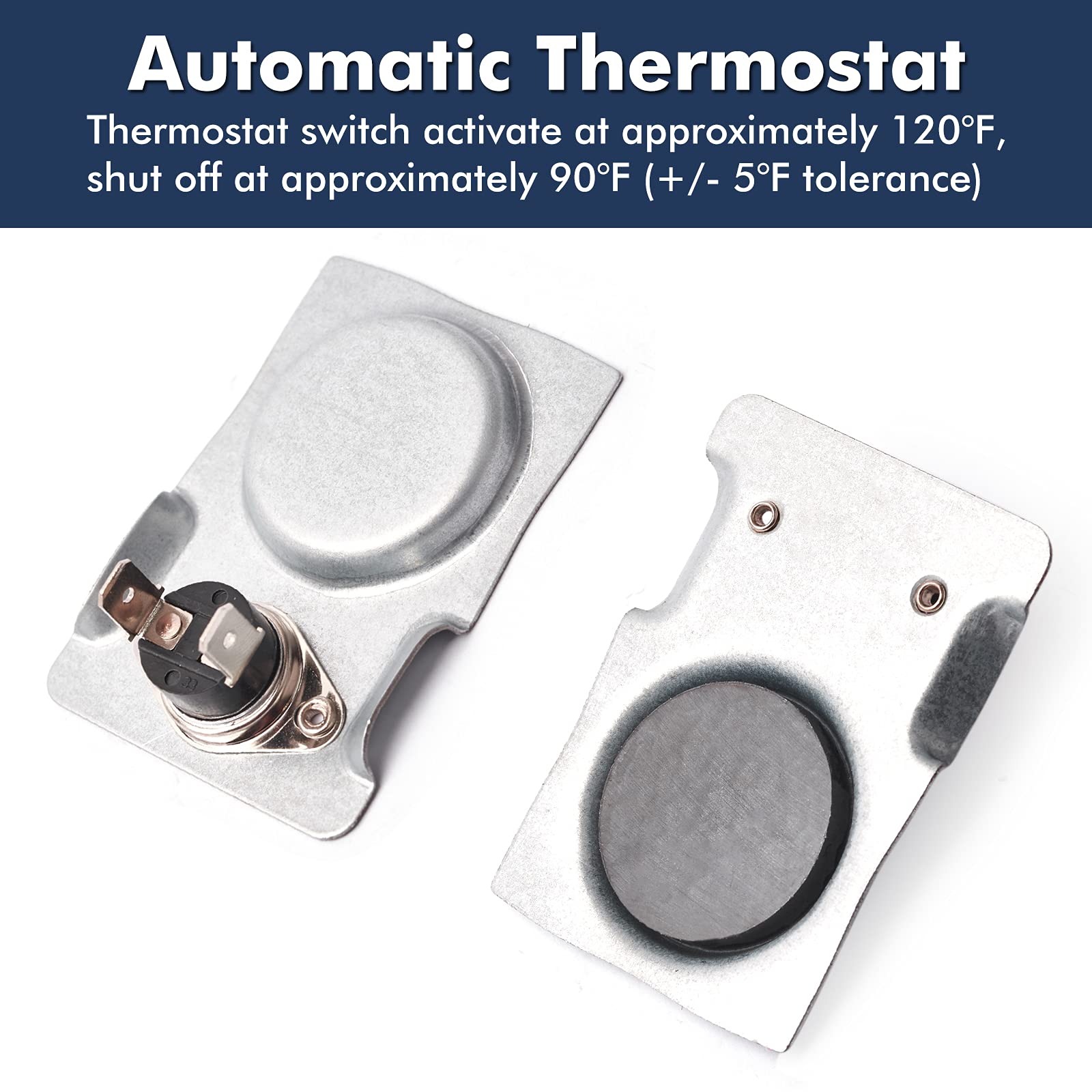 Hiorucet Yiming Magnetic Thermostat Switch With High Temperature Resistant Wire For Fireplace Blower Fan, Wood Stove, Gas Log Fi