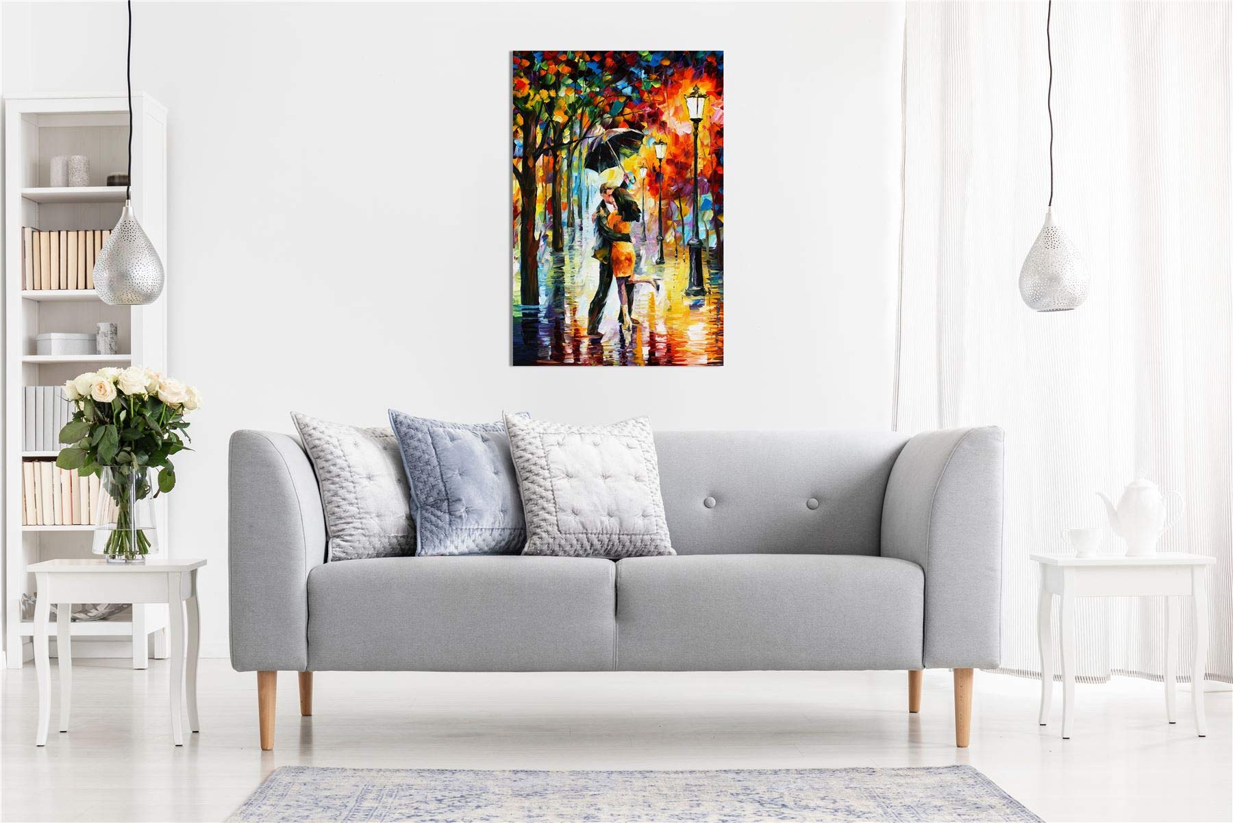 Panther Print Canvas Print, 76X51 Cm (30X20In), Dance Under The Rain