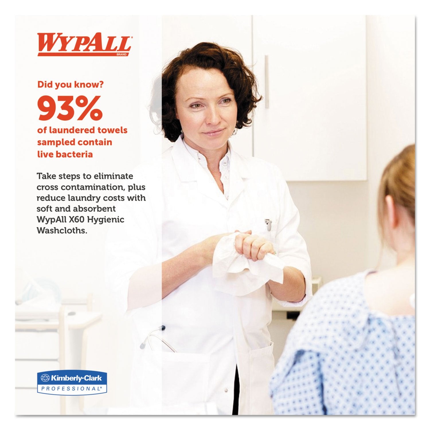 Kimberly-Clark 41083; Wypall X60 Washcloth [Price Is Per Each]