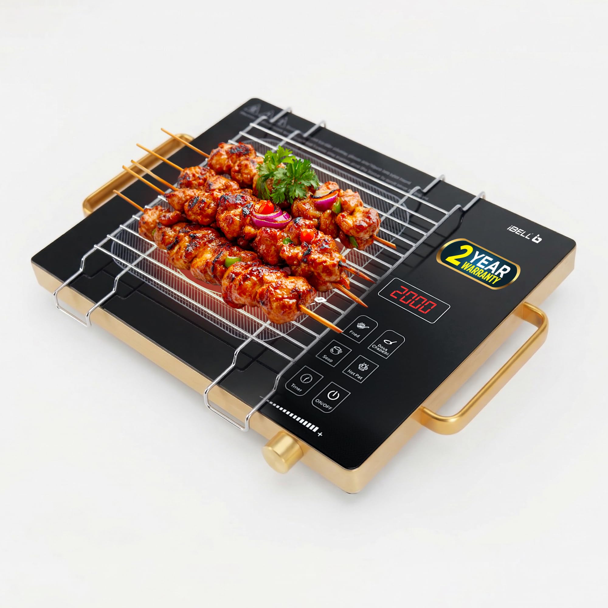 Ibell Ibl Crown 11 Induction Cooktop, 2000W, Full Touch Control,6 Preset Menu, Auto Shut Off And Over Heat Protection,2 Year War