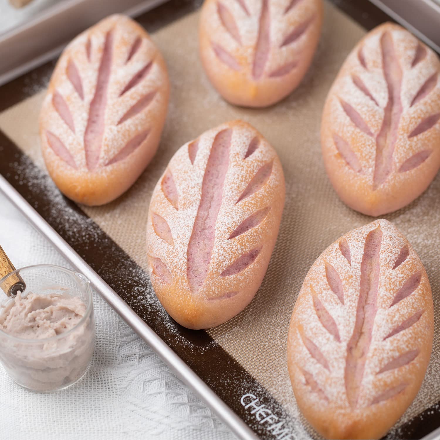 Chefmade 15-Inch Silicone Baking Mat With Measurements, Non-Stick Heat Resistant Rolling Dough Mat, For Pastry,Pizza, Fondant An