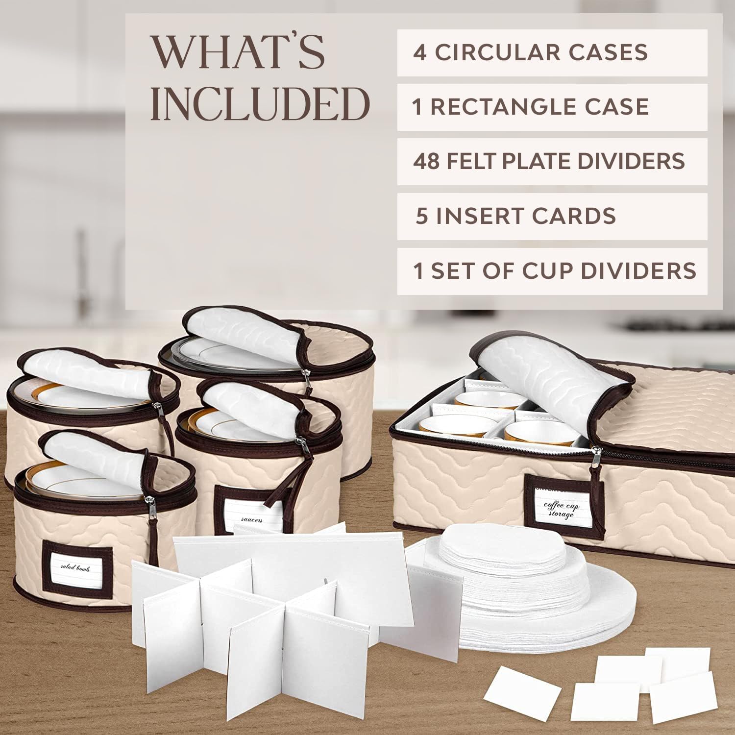 China Storage Containers 5-Piece Set Moving Boxes For Dinnerware, Glasses, Plates, Mugs And Saucers Sturdy Quilted Microfiber Di