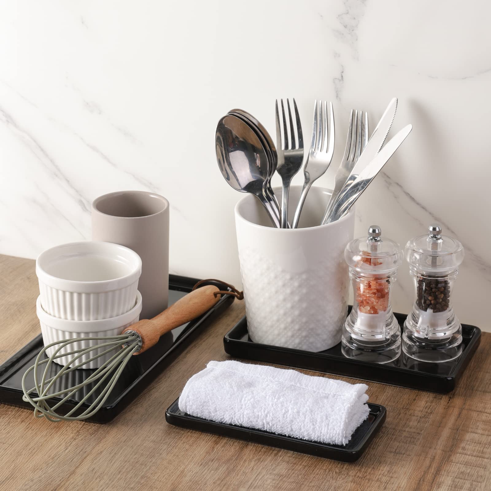 Gurygo 10 Bathroom Tray, Ceramic Vanity Tray For Bathroom, Small Ceramic Trays, Kitchen Soap Tray, Dish Soap Tray For Kitchen Co