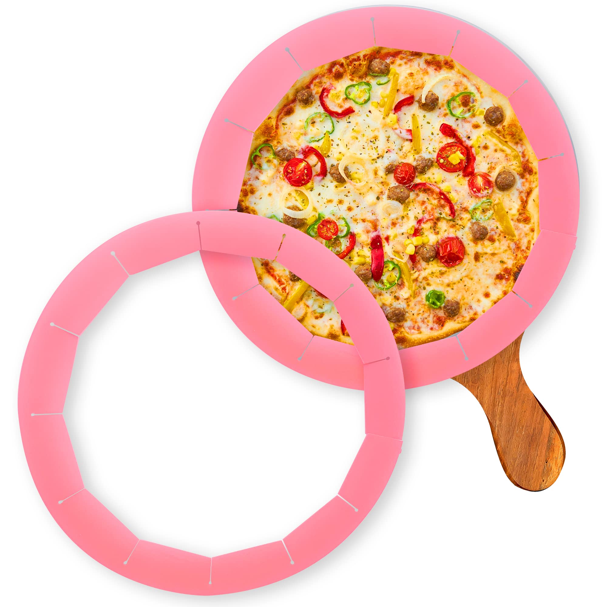 Quwolace 2 Pack Adjustable Silicone Pie Crust Shield, Pie Bpa-Free Pie Crust Protector Cover Kitchen Tool For Baking Pie Pizza,