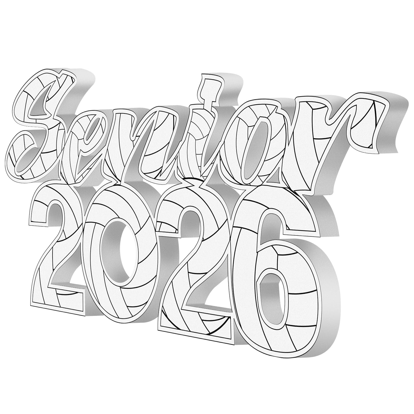 Yaomiao Volleyball 2026 Senior Night Decorations Volleyball Props Grad Sign Senior School Table Centerpieces for Party Supplies 