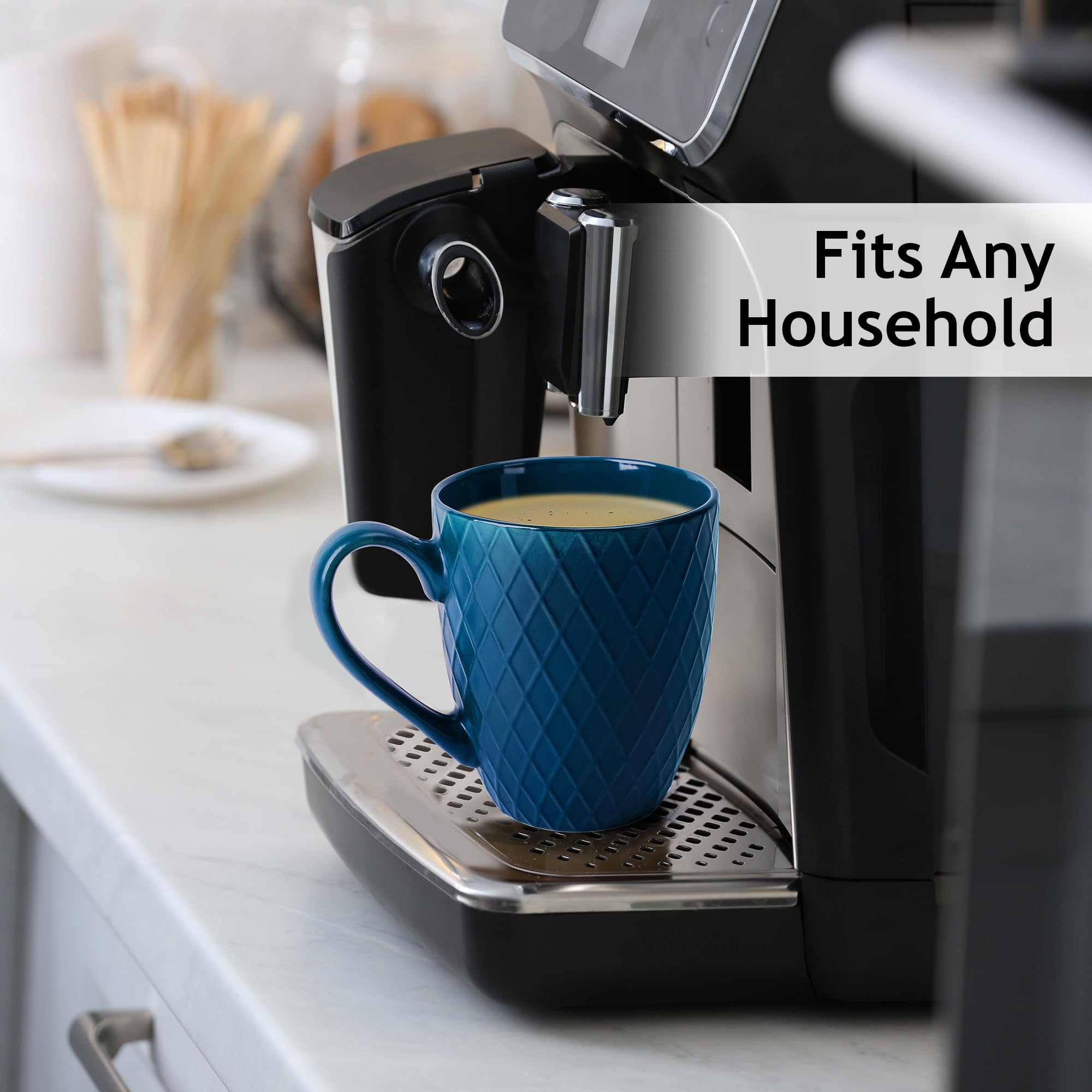 Miamio - Coffee Mugs Set Of 6 / Coffee Cups - 6 X 14 Oz Ceramic Mugs - Large Coffee Mugs - Microwave & Dishwasher Safe - Palmano