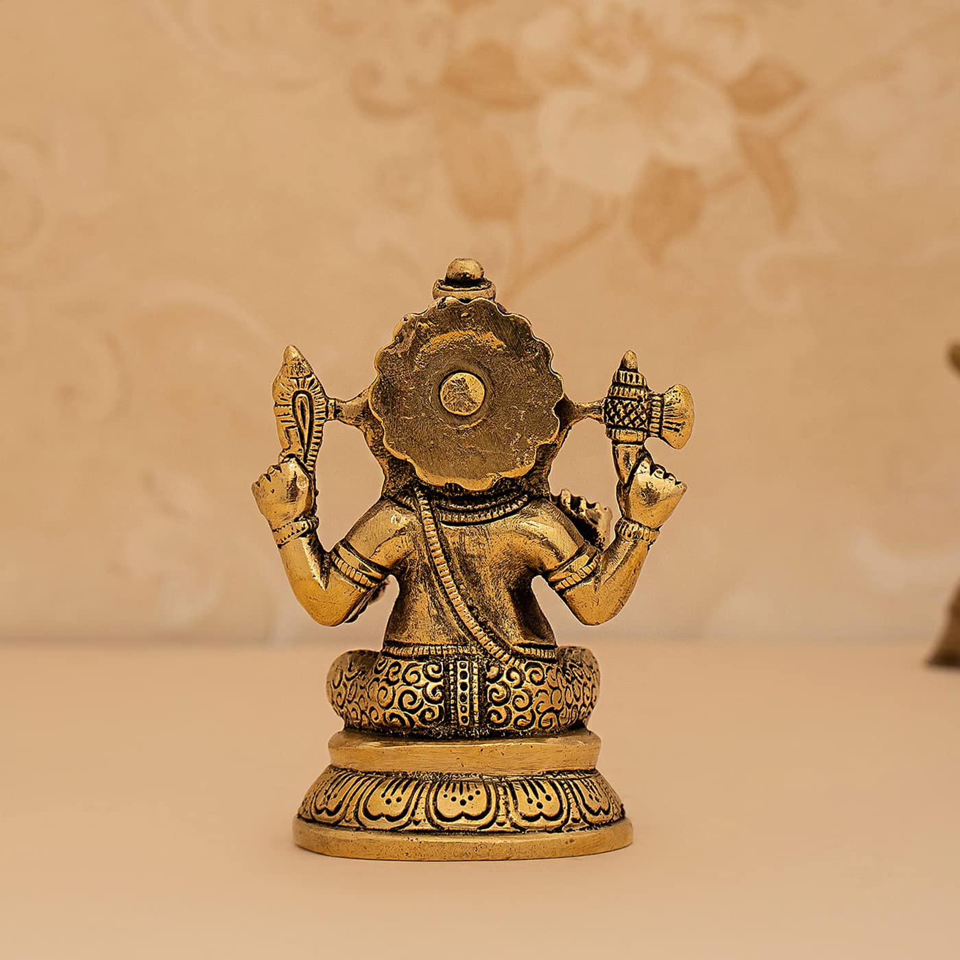 Decortwist Brass Ganesh Idol For Home Puja Ganpati Idol Show Piece For Home Decor Ganesha Statue Murti Idols & Figurines Brass P