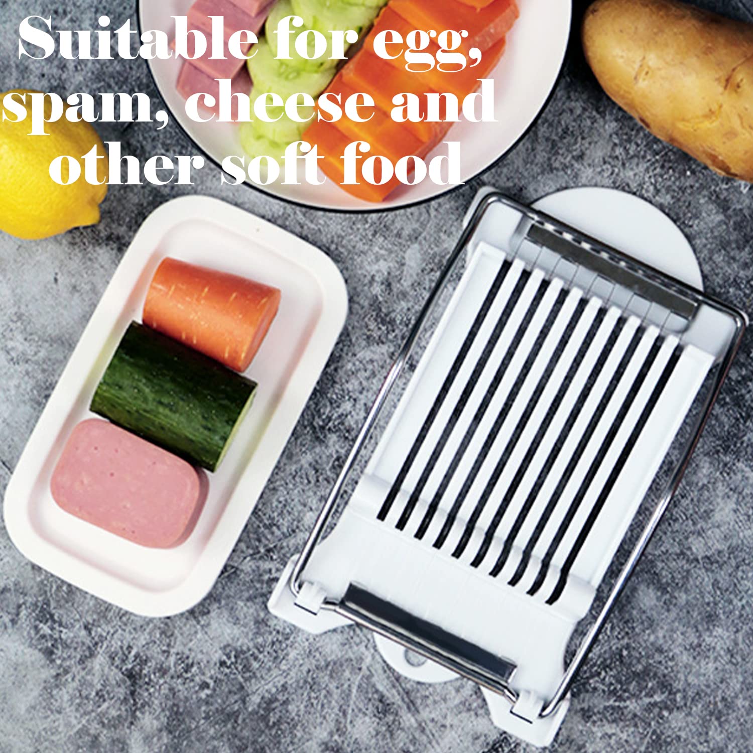 Spam Musubi Mold, Spam Slicer Musubi Maker Kit Onigiri Musubi Mold, Egg Cutter For Boiled Eggs, Cheese Strawberry Apple Luncheon