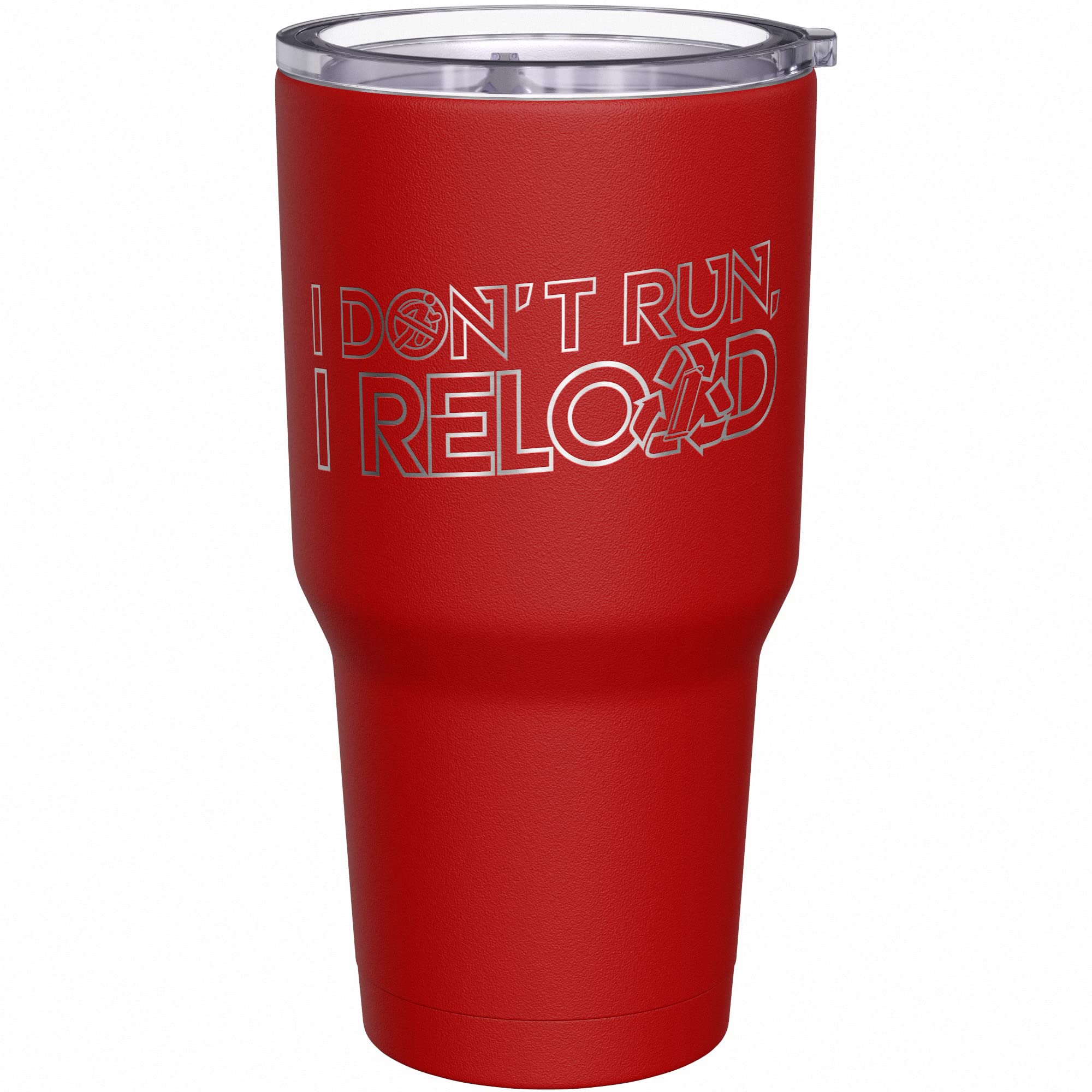 We The People Holsters - I Don't Run - Coffee Tumbler - American Flag Coffee Travel Mug - Engraved Tumbler - Double Insulated Tumbler - 30 oz