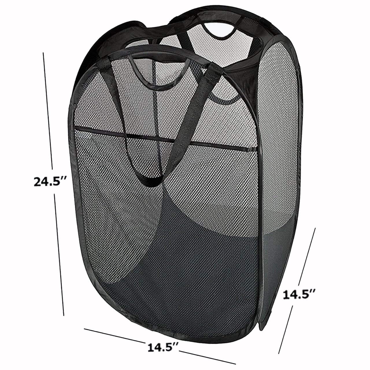House Again Mesh Popup Laundry Hamper, [Reinforced] Collapsible Laundry Basket, Foldable Pop Up Hamper With Durable Handles, Eas