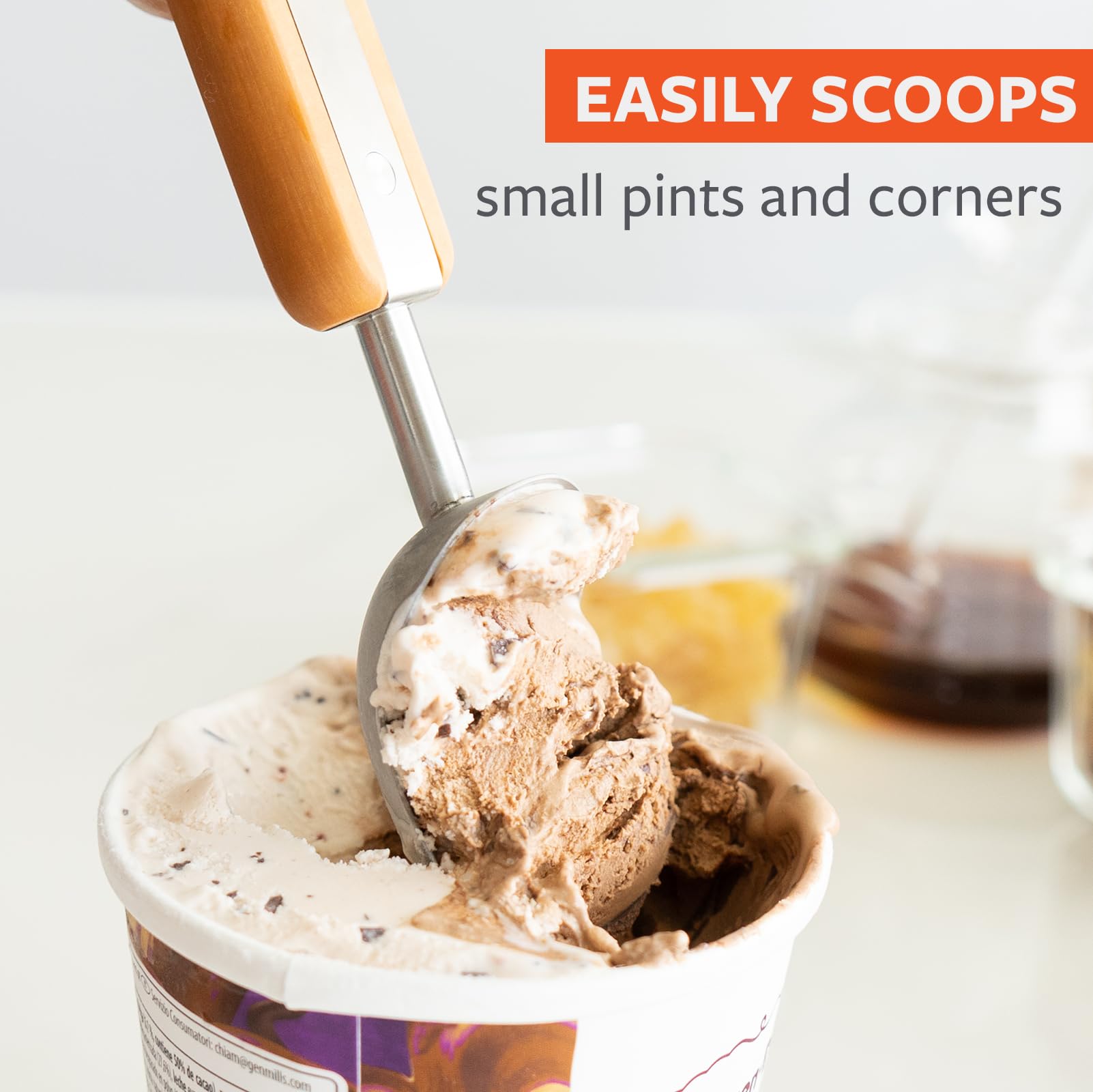 Full Circle The Baller, Stainless Steel Ice Cream Scoop: Effortless Scooping, Picture-Perfect Serves. Carves Through The Hardest