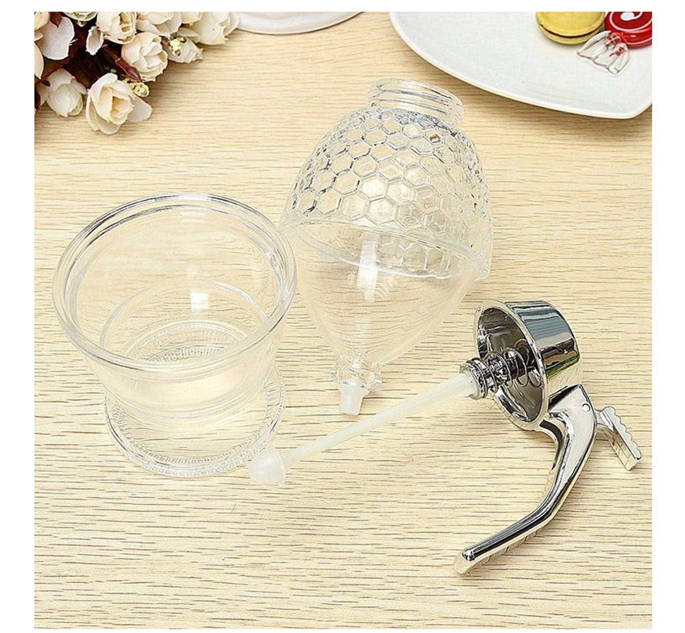 Xiyuan Honey Dispenser, Syrup Dispenser, Beautiful Honeycomb Honey Jar, Honey Jar With Stand