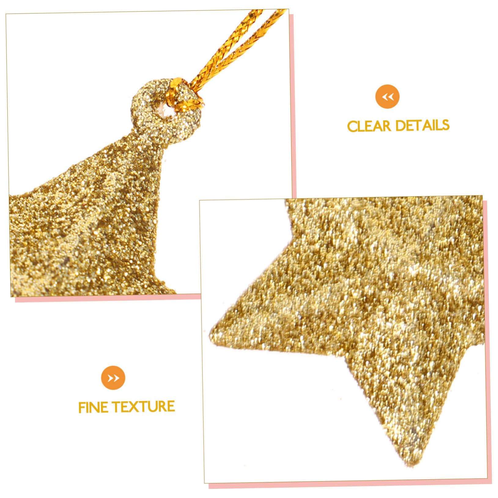 Garneck 24Pcs Xmas Tree Star-Shaped Pendants, Nativity Decor Star Jewelry Christmas Hanging s, Christmas Pendants Ornaments for