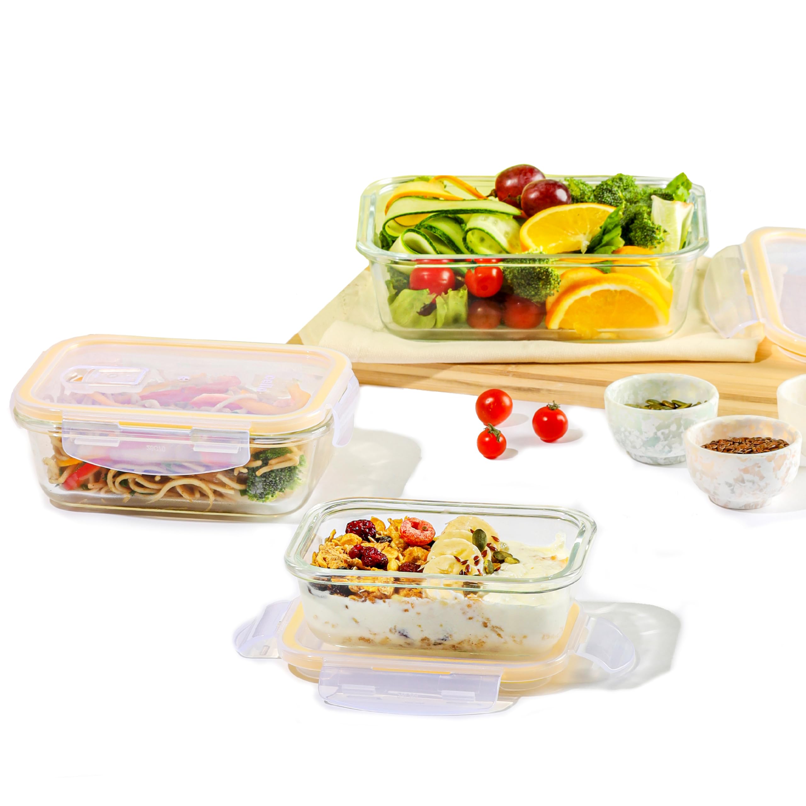 Cello Snapfresh Airtight Plastic Storage Container Set For Kitchen, Set Of 10, Maroon