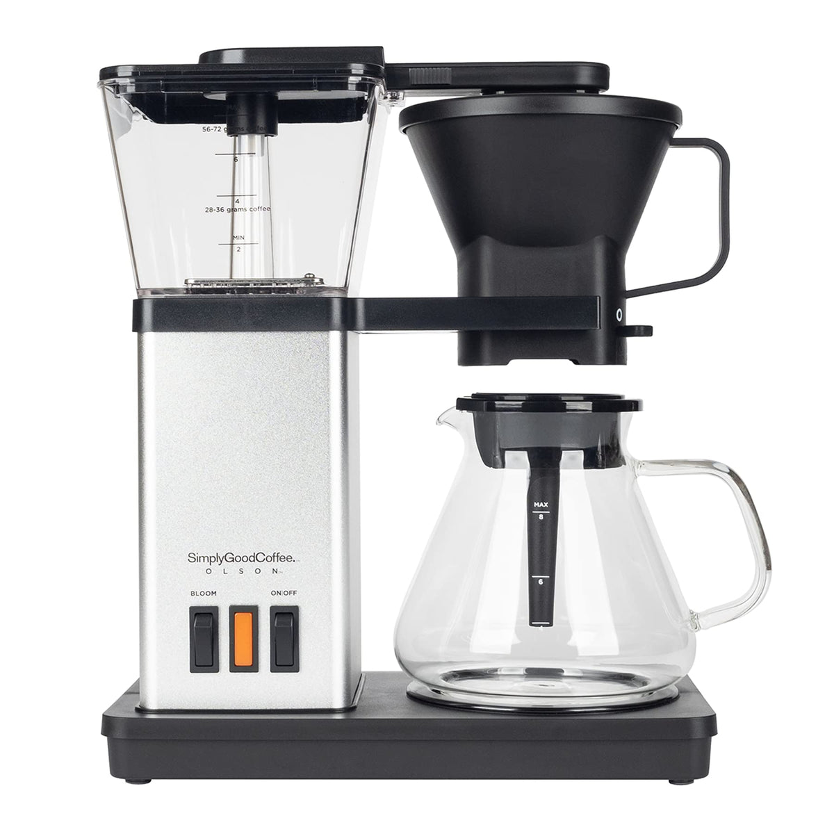 Simplygoodcoffee Coffee Maker / Coffee Machine. 8 Cup Automatic Drip Pour Over Coffee Brewer. Easy To Use, Durable Stainless, Go