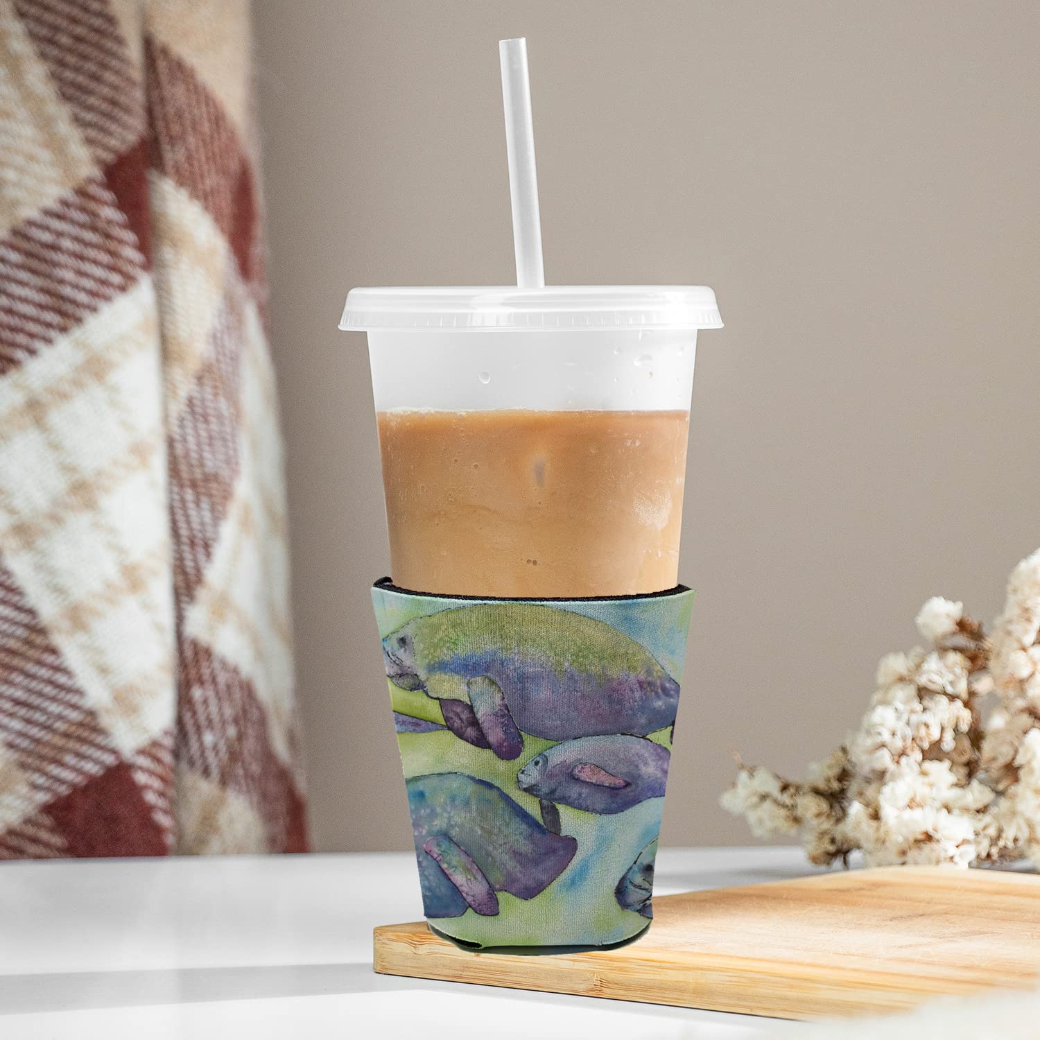 Manatee  Red Solo Cup Beverage Insulator Hugger