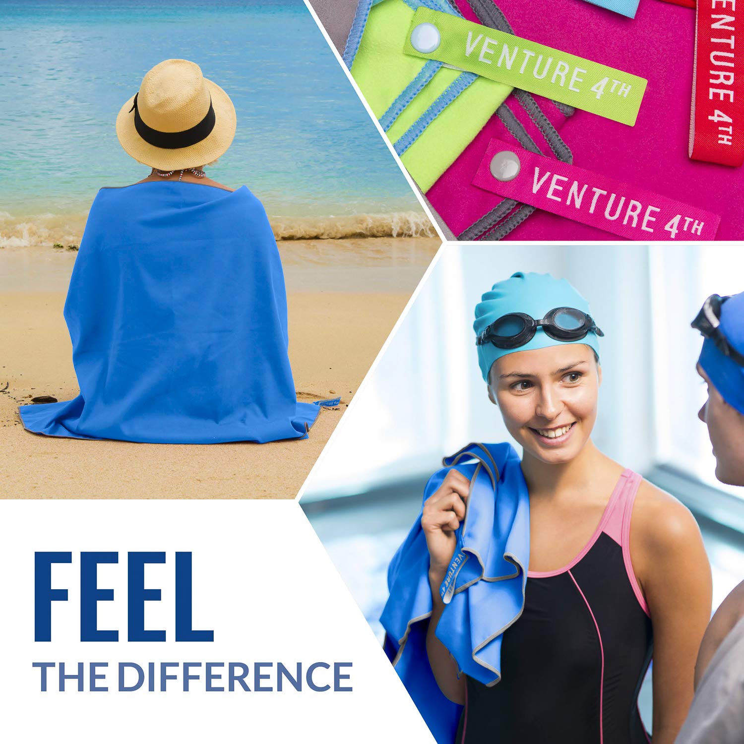 Venture 4Th Microfiber Travel Towel - Sports Towel: Quick Dry Towels For Gym, Beach, Camping, Backpacking, Swimming - Fast Dryin