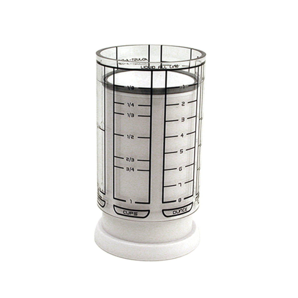 Kitchenart 1 Cup Adjust-A-Cup, Plastic, White