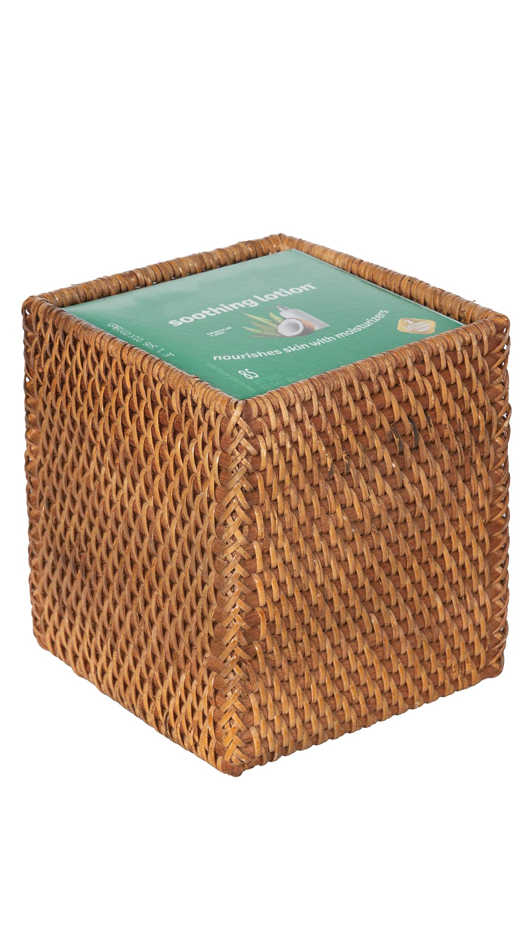 Kouboo Loma Square Rattan Tissue Box Cover (Brown)