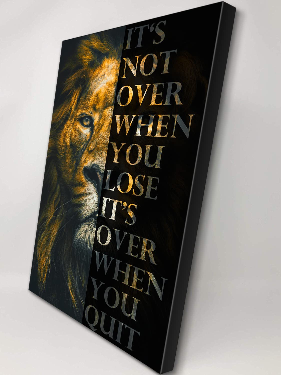 Lion Motivational Wall Art Office Decor For Men Positive Affirmations Wall Decor Inspirational Posters Motivational Quotes Wall