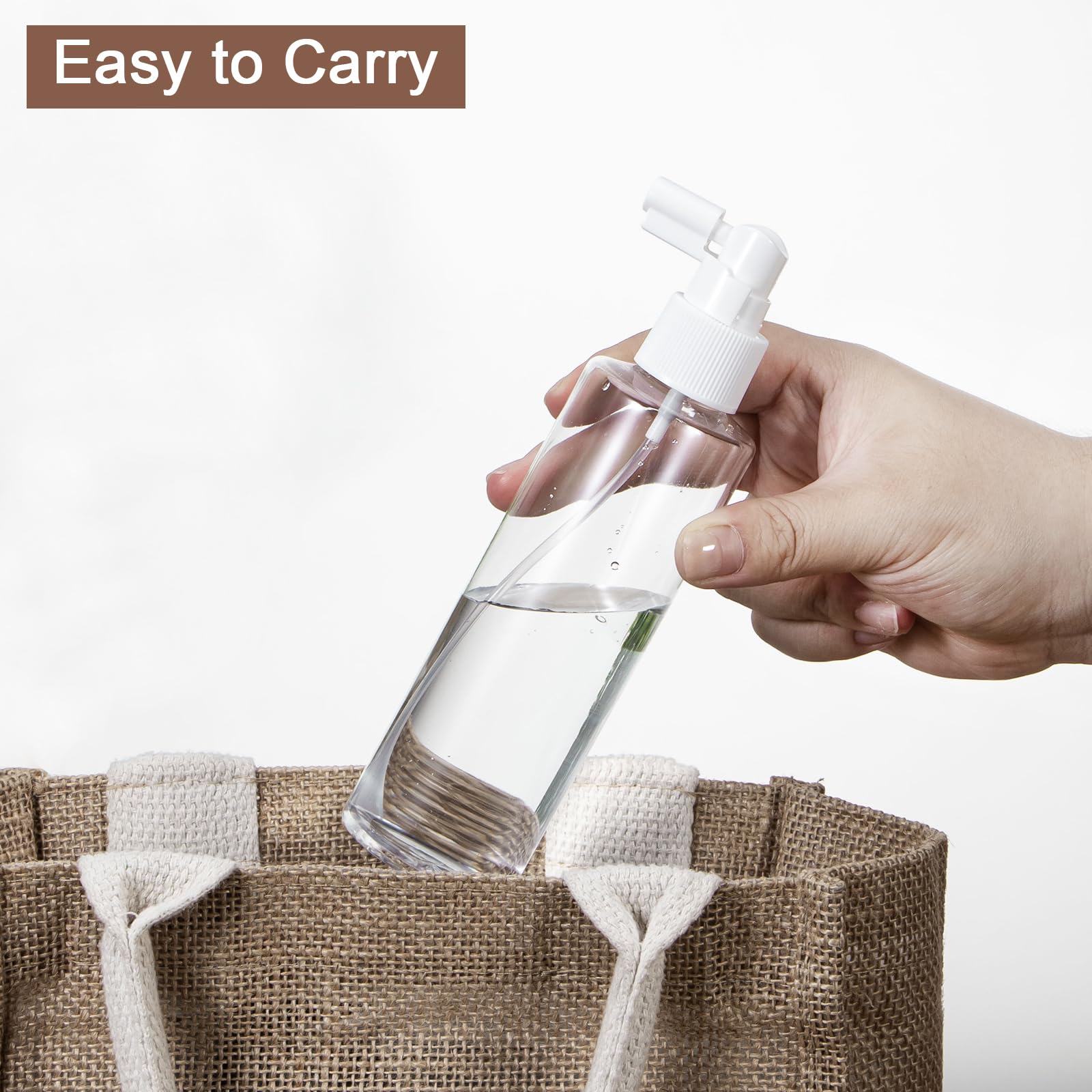 Yebeauty 4 Pack Refillable Small Spray Bottles Plastic Empty Fine Mister Long Mouth Travel Spray Bottle With Tight Cap Durable S
