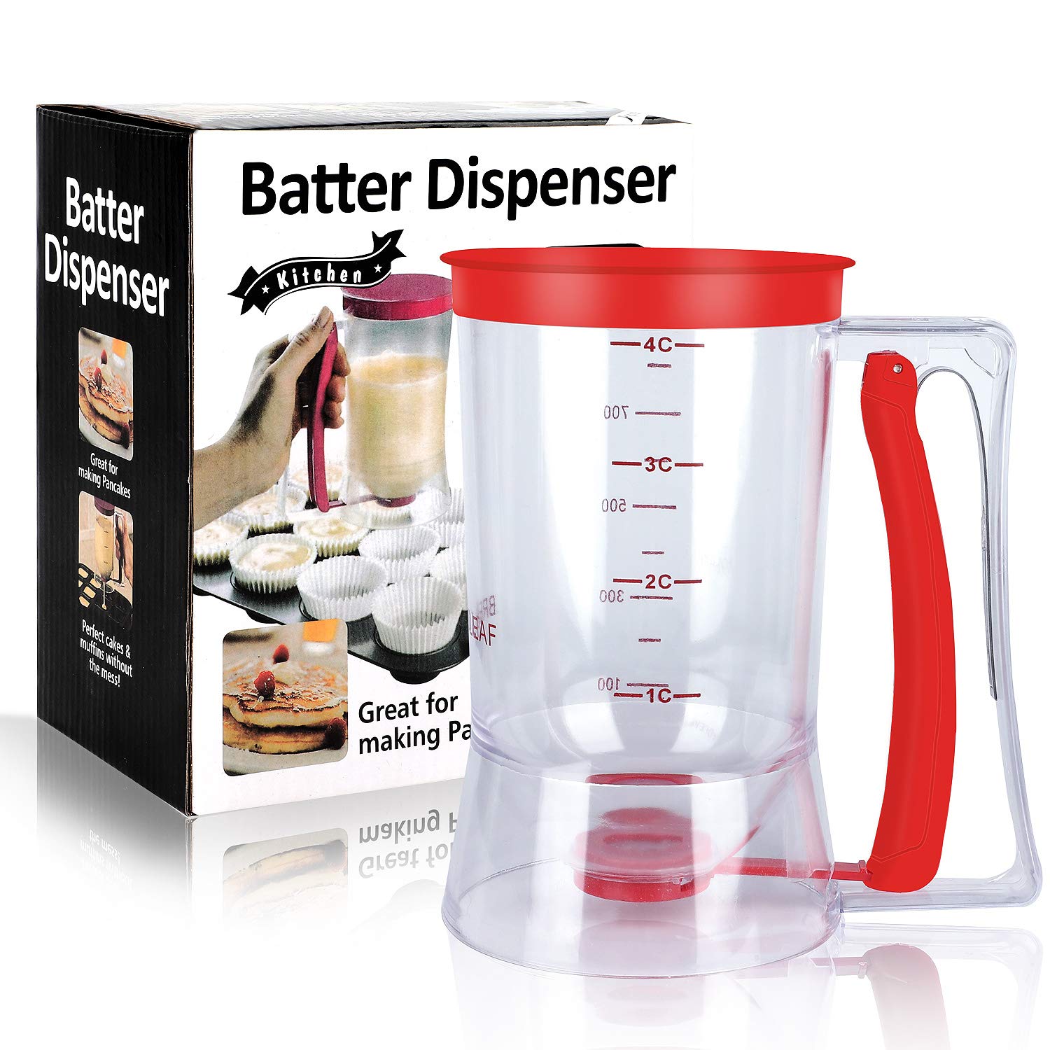 Bbstarz Batter Separator Cupcakes Pancakes Cookie Cake Waffles Batter Dispenser Cookie Separator Batter Cream Speratator Cup Mea