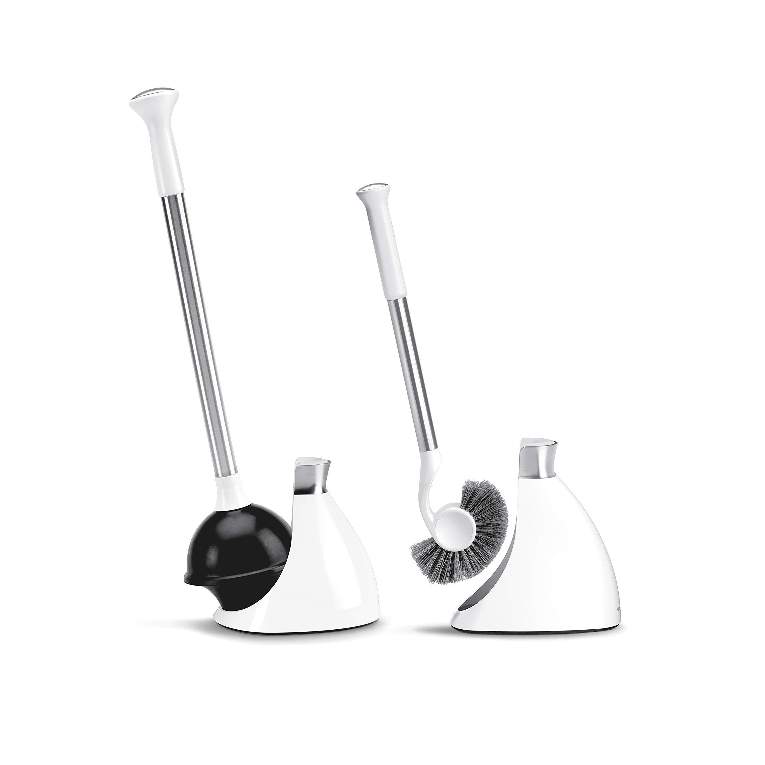 Simplehuman Plunger And Toilet Brush Bundle, White