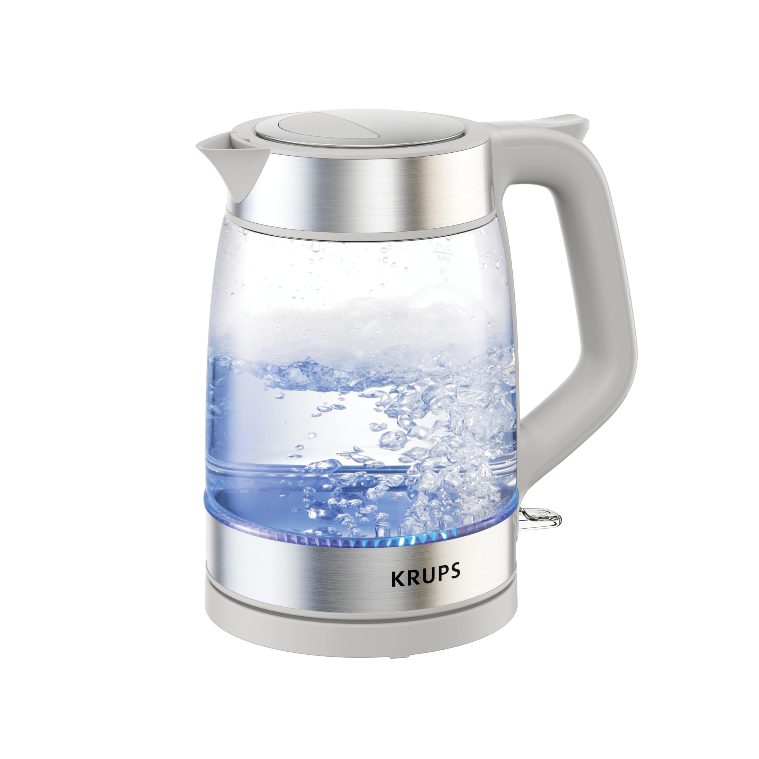 KRUPS Electric Kettle, 1.8-Qt (1.7L) Tea Kettle, 1500W with LED indicator, Hot Water Boiler, Auto Shut-off, Rapid 80-Second Cup 