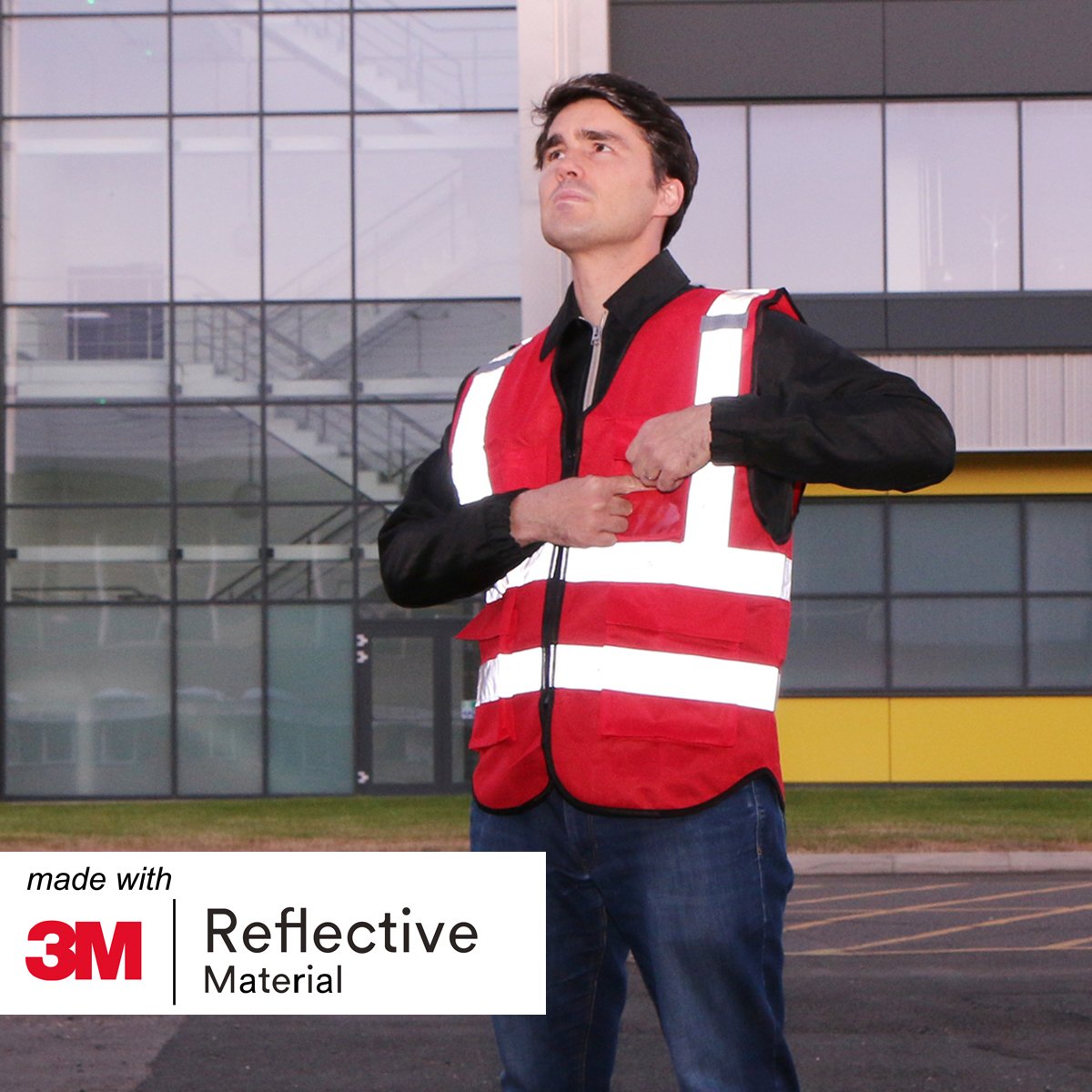 Salzmann 3M Multi-Pocket Working Vest - Reflective Vest - Made With 3M Reflective Material