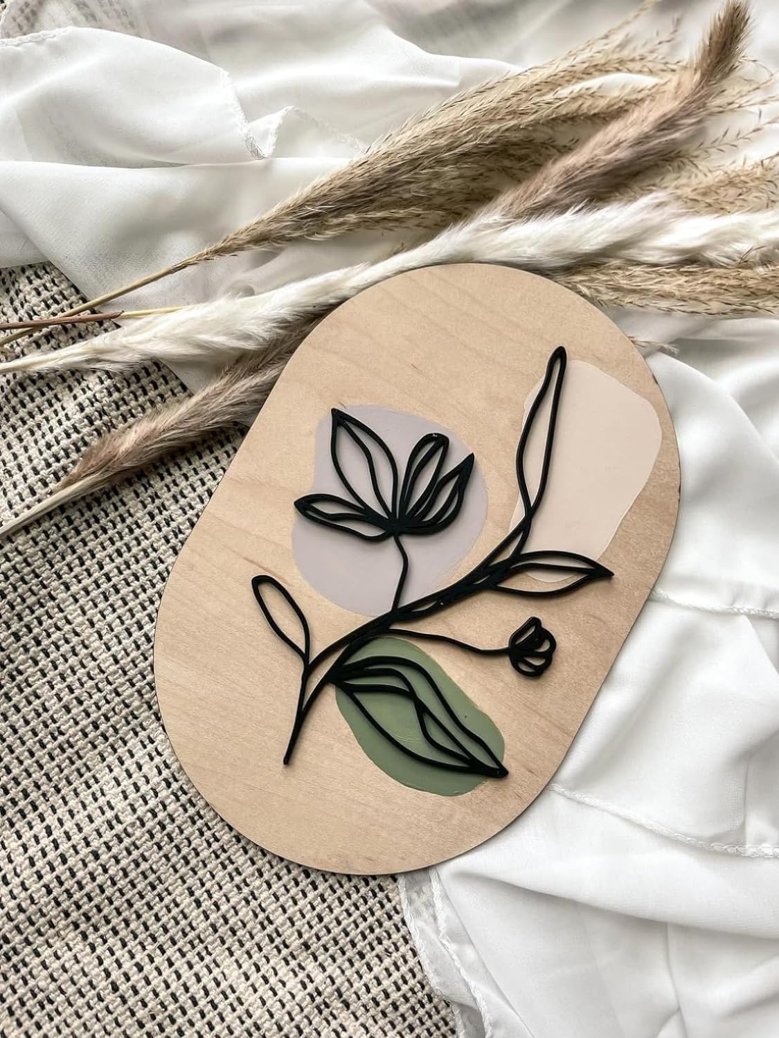 Aps Art Plus Store 3D Wooden Flower Design Wall Sculpture For Wall Decor, Wall Decorative Item For Living Room, Hall, Bedroom, K