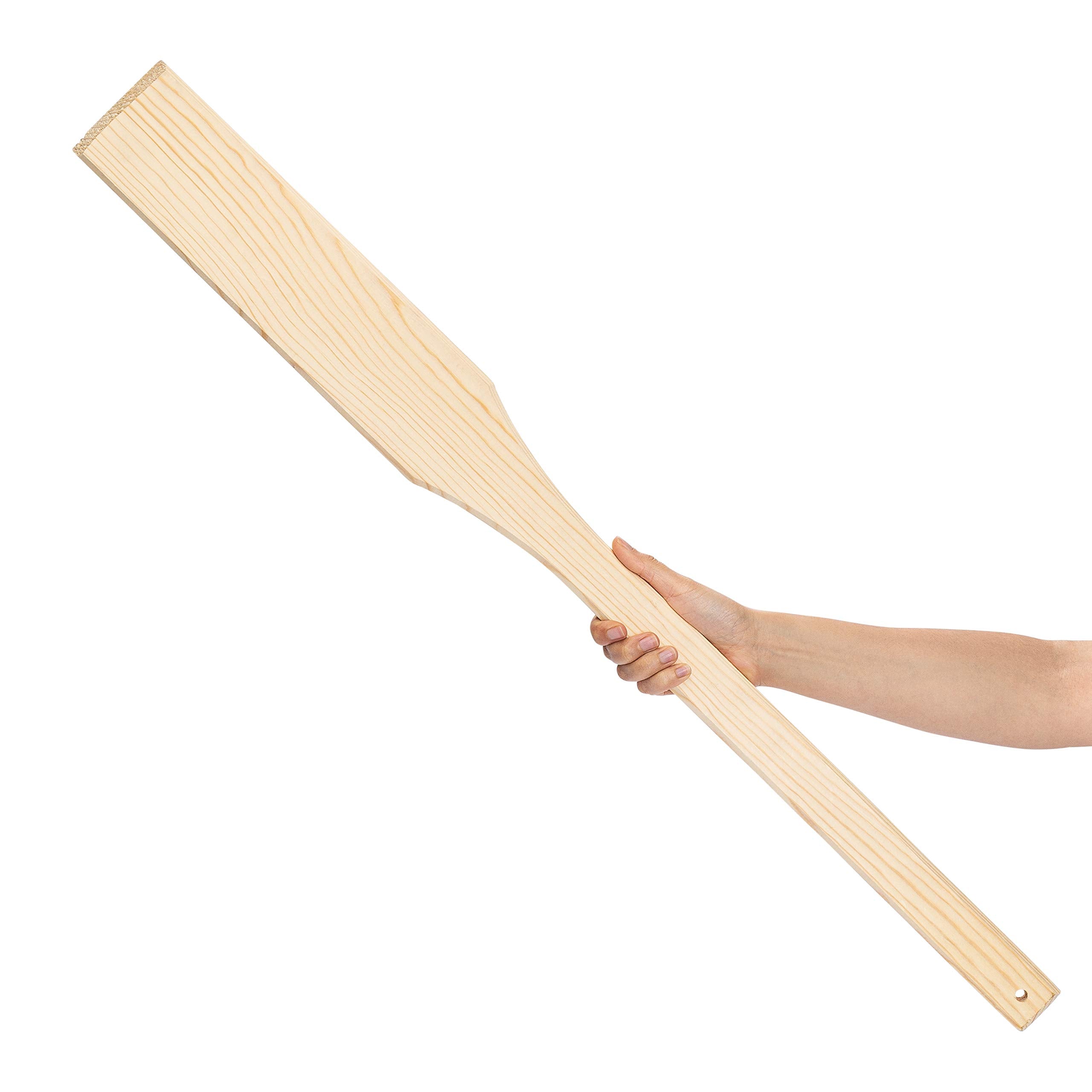 Champs Artisanal Handmade 36'' Long Wooden Spatula- Heavy Duty Extra Long Handled Utensils - Cajun Cooking Stock Pot Spoon For S