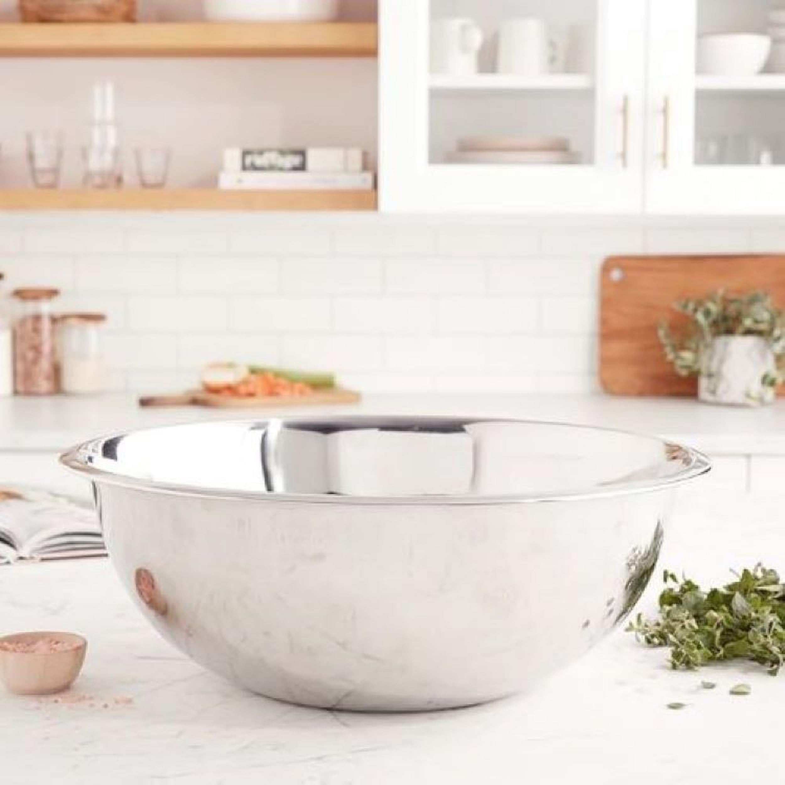 Ybm Home Stainless Steel Mixing Bowl For Cooking Baking, Mixing And Serving, Polished Mirror Nesting Metal Bowls Commercial Grad