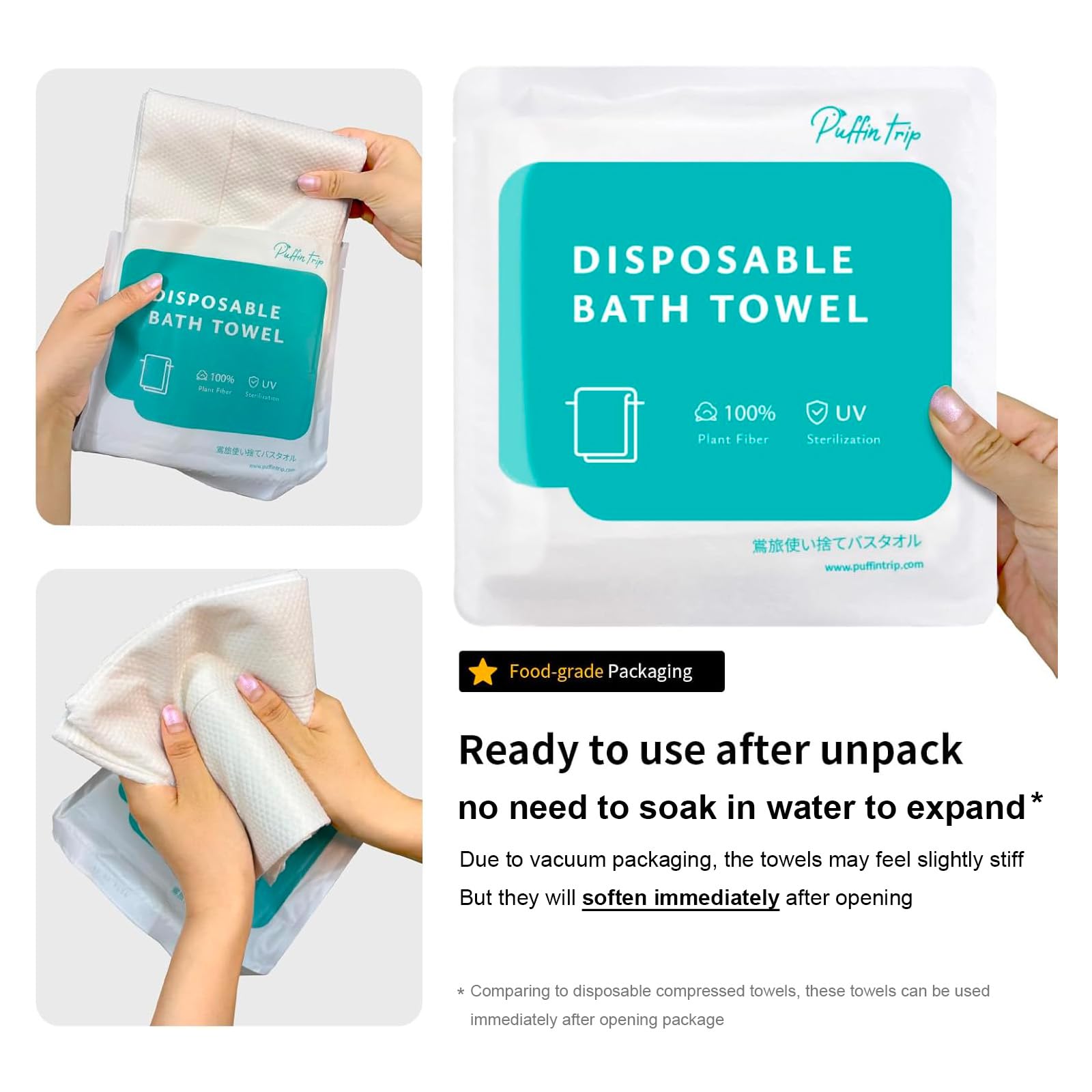 10 Pack Disposable Bath Towels Durable Large Portable Thicken Camping Towels For Travel Hotel Business Trip Swimming Pet Towels