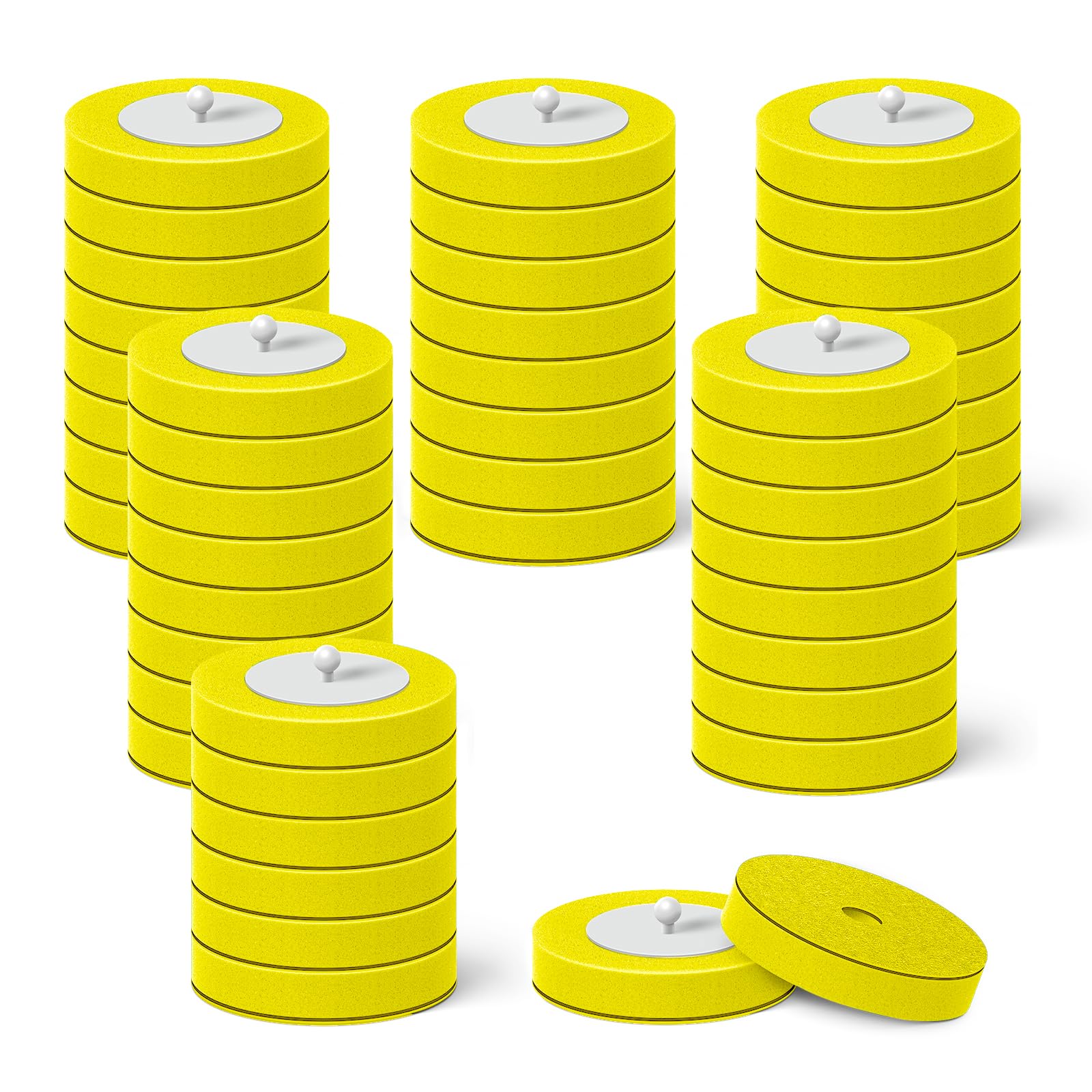 48 Count Disposable Toilet Brush Heads, Toilet Bowl Wand Refills for Toilet and Bathroom Cleaning, Yellow Lemon Fragrance, Not S