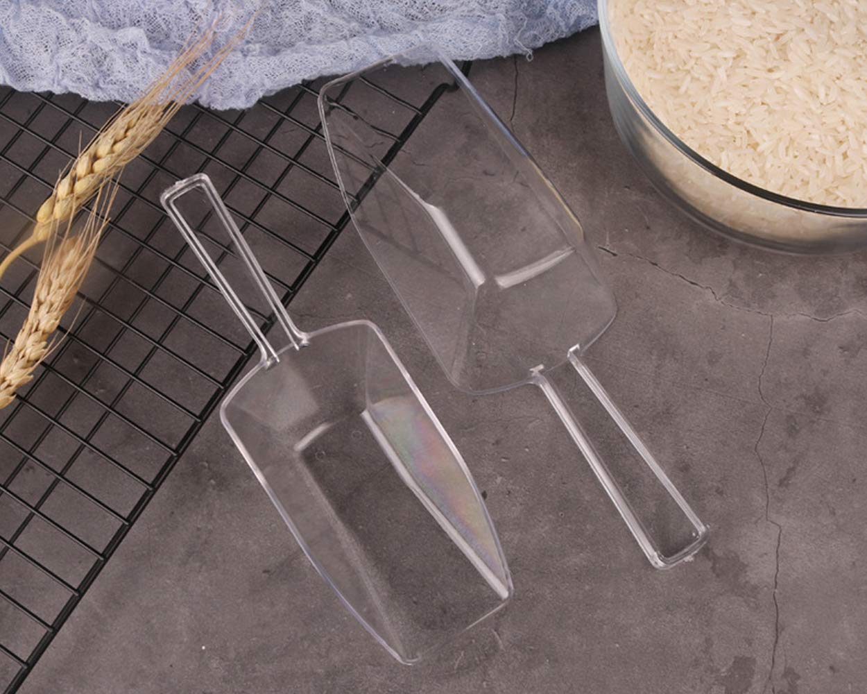 Ds. Distinctive Style Kitchen Scoops Set Of 6 Clear Plastic Scoops With 3 Different Sizes Clear Candy Scoops