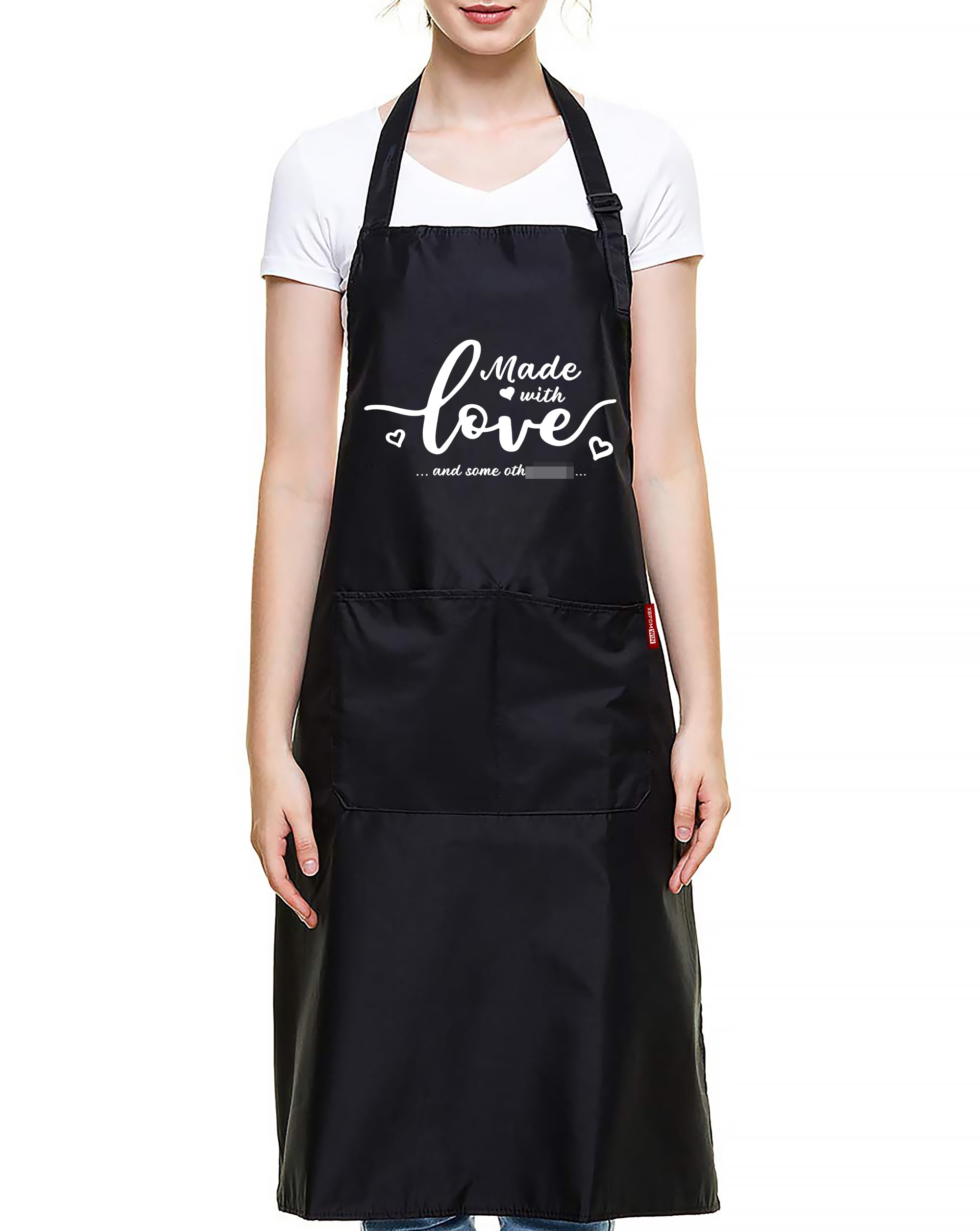 Xbpdmwin Funny Cooking Aprons For Men And Women  Made With Love  Kitchen Aprons For Women With Pockets, Baking Gifts For Baker