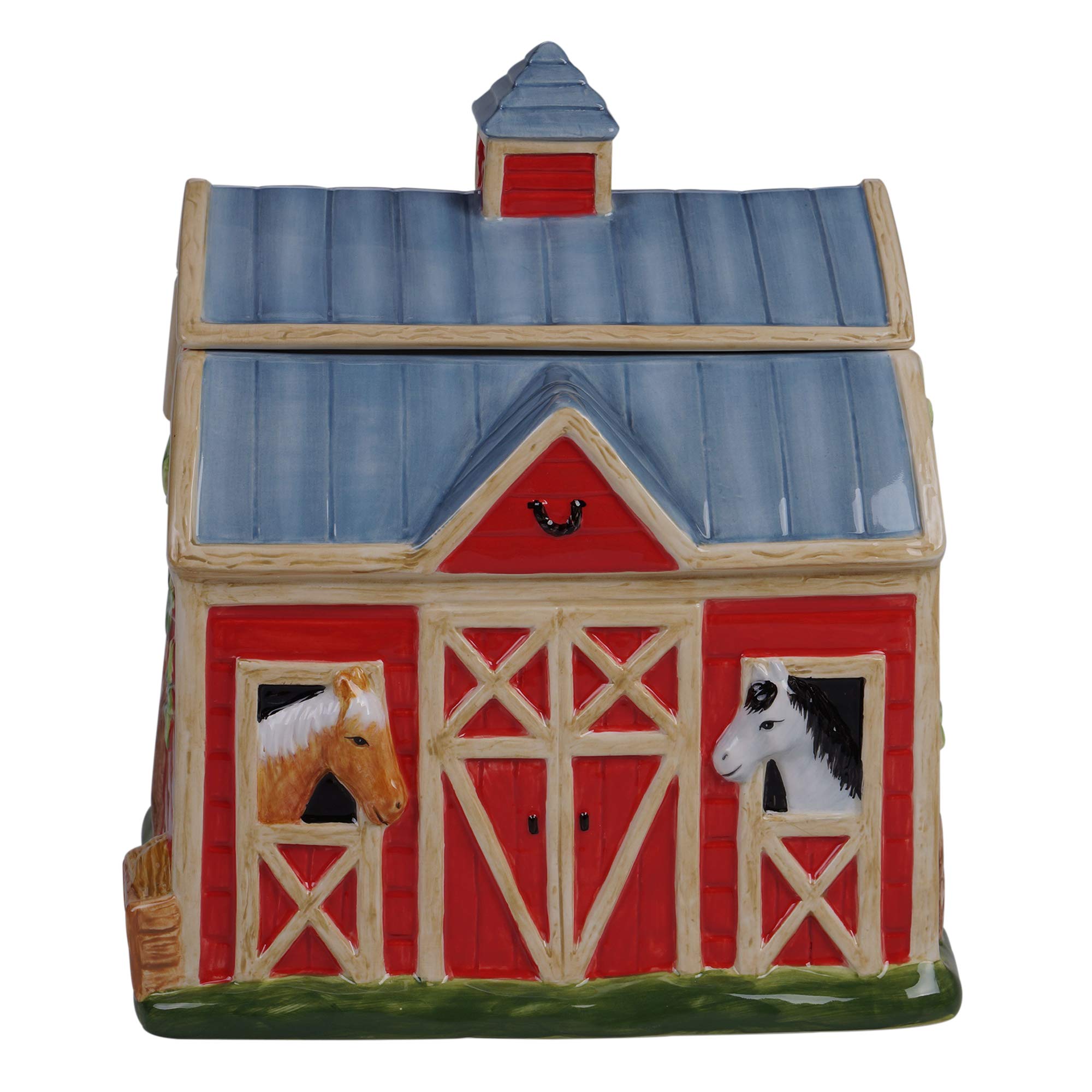Certified International Clover Farm 3-D Barn Cookie Jar, 9'' X 7'' X 10'', Multi Colored
