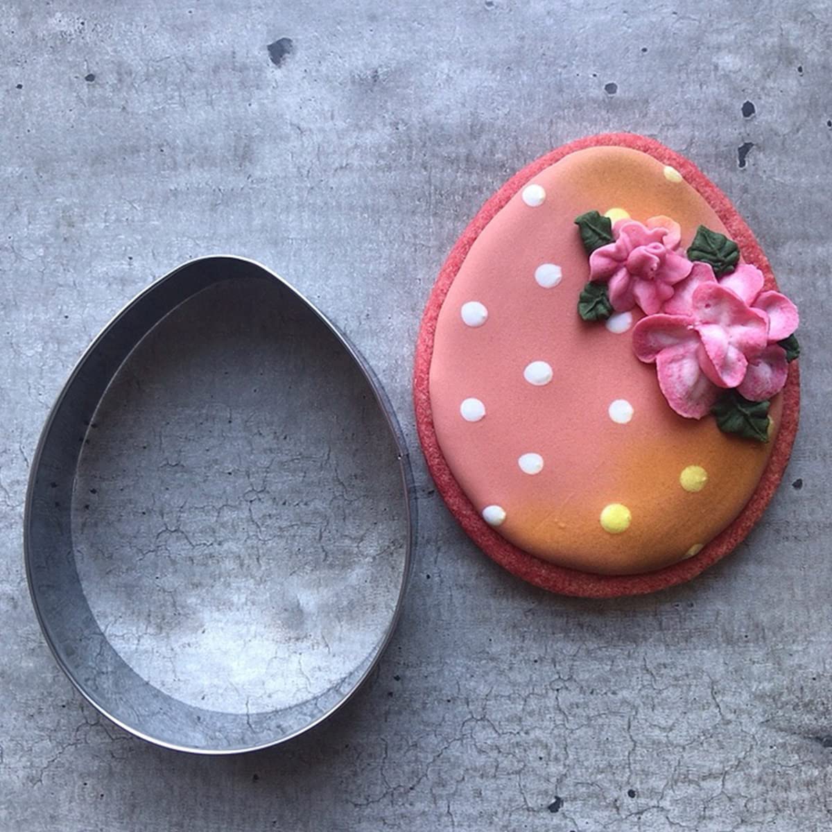 Liliao 3.9'' Egg Cookie Cutter, Stainless Steel