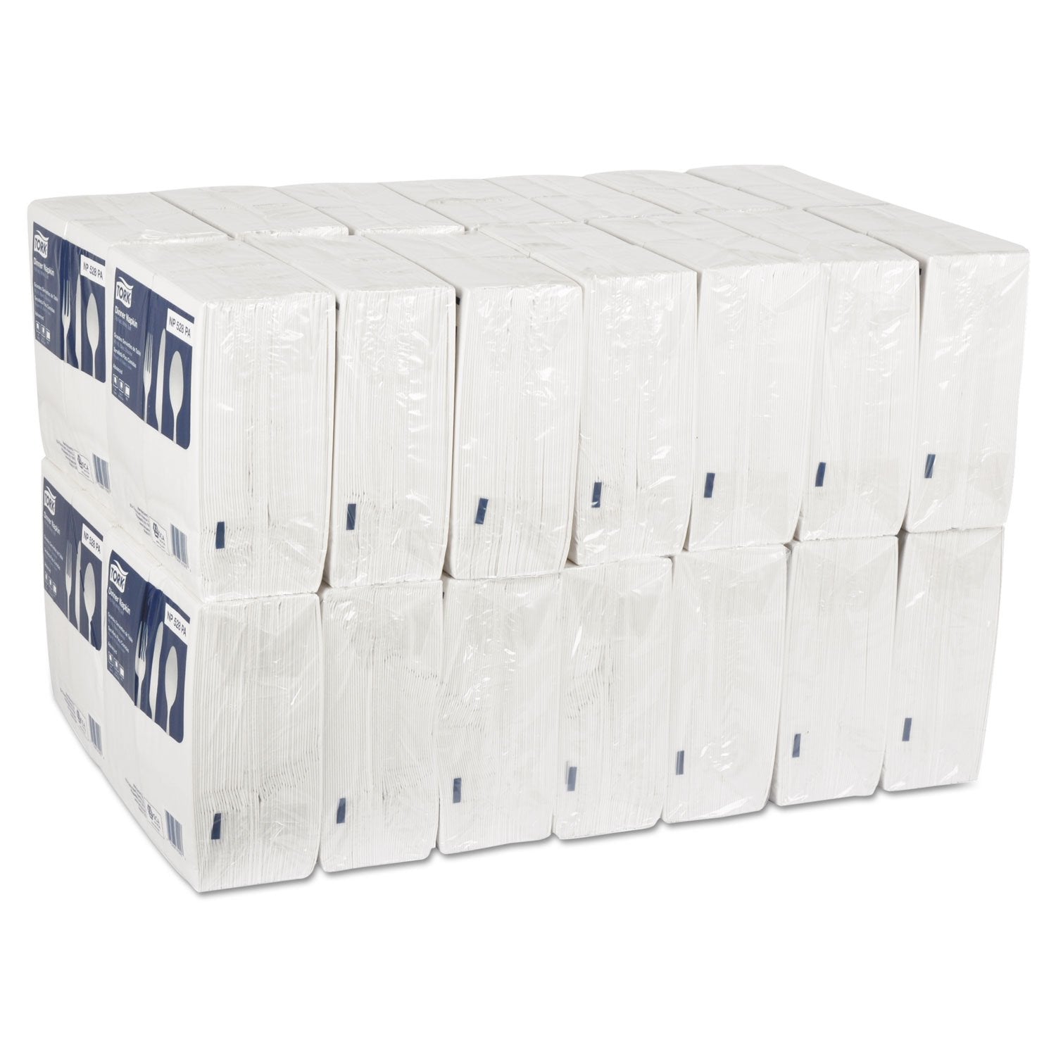 Tork Np528Pa Advanced Dinner Napkins, 2-Ply, 15-Inch X 17-Inch, 1/8 Fold, White, 100/Pk, 28 Pk/Ct (Trknp528Pa)