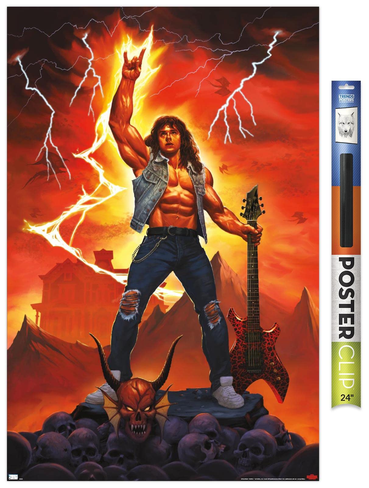 Trends International Netflix Stranger Things: Season 4 - Rock On Wall Poster, 22.37'' X 34.00'', Poster & Clip Bundle