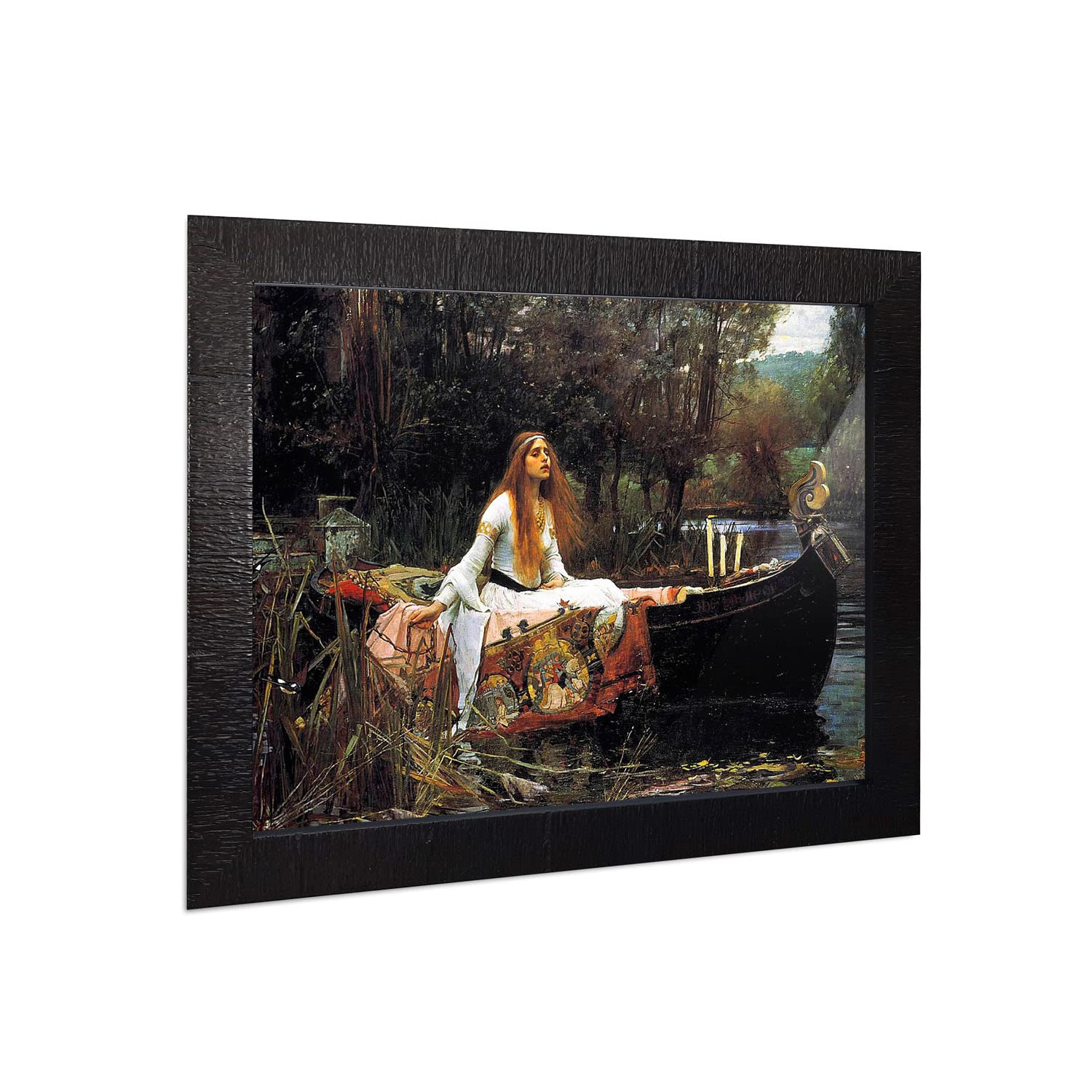 Crossroads Home Dcor The Lady Of Shalott Framed Print By John William Waterhouse, World Famous Wall Art Collection, Grace Your L