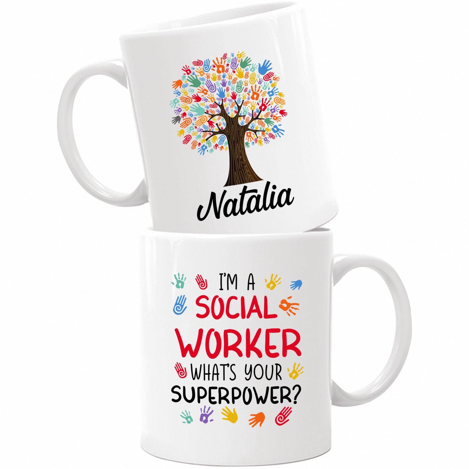 I'm A Social Worker Mug, Personalized Gifts For Best Social Worker, Appreciation Social Worker Cups, Customized Name Social Work