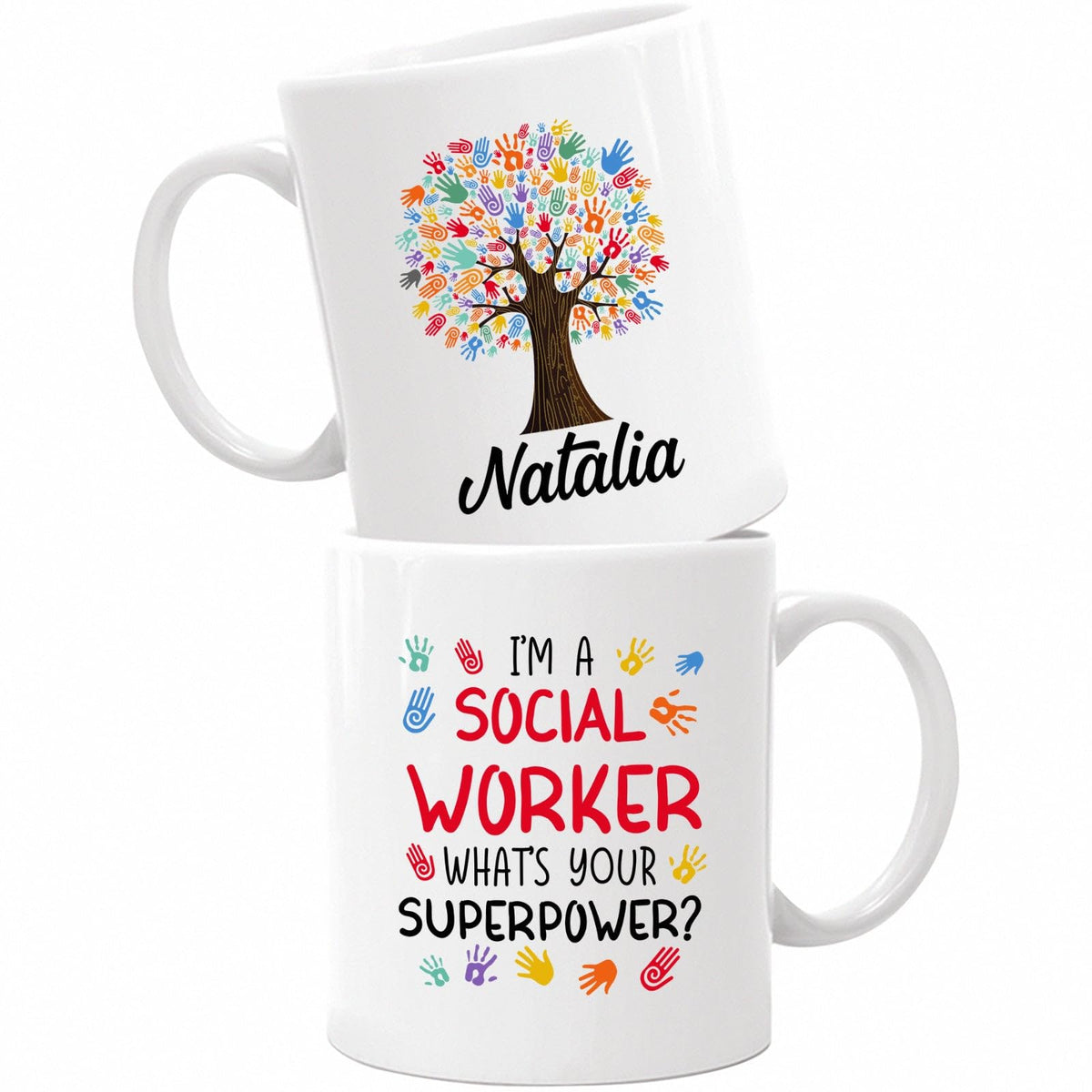 I'm A Social Worker Mug, Personalized Gifts For Best Social Worker, Appreciation Social Worker Cups, Customized Name Social Work