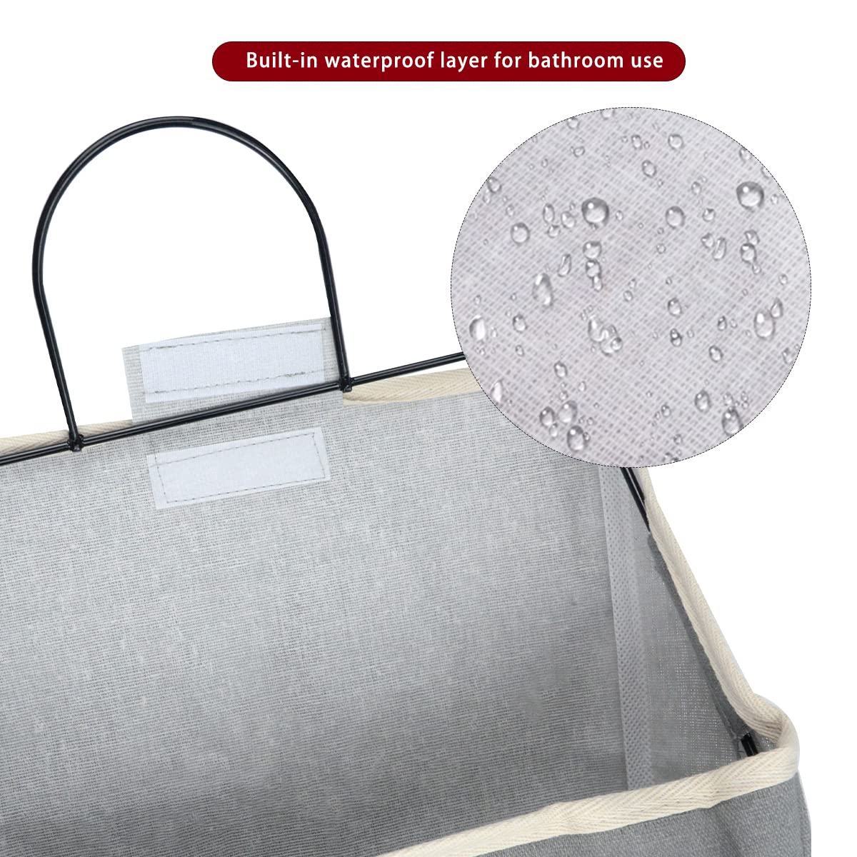 Fantasyon 2 Pack Wall Hanging Storage Bag Large Hanging Storage Basket With Pockets Linen Cotton Fabric Waterproof Door Hanging